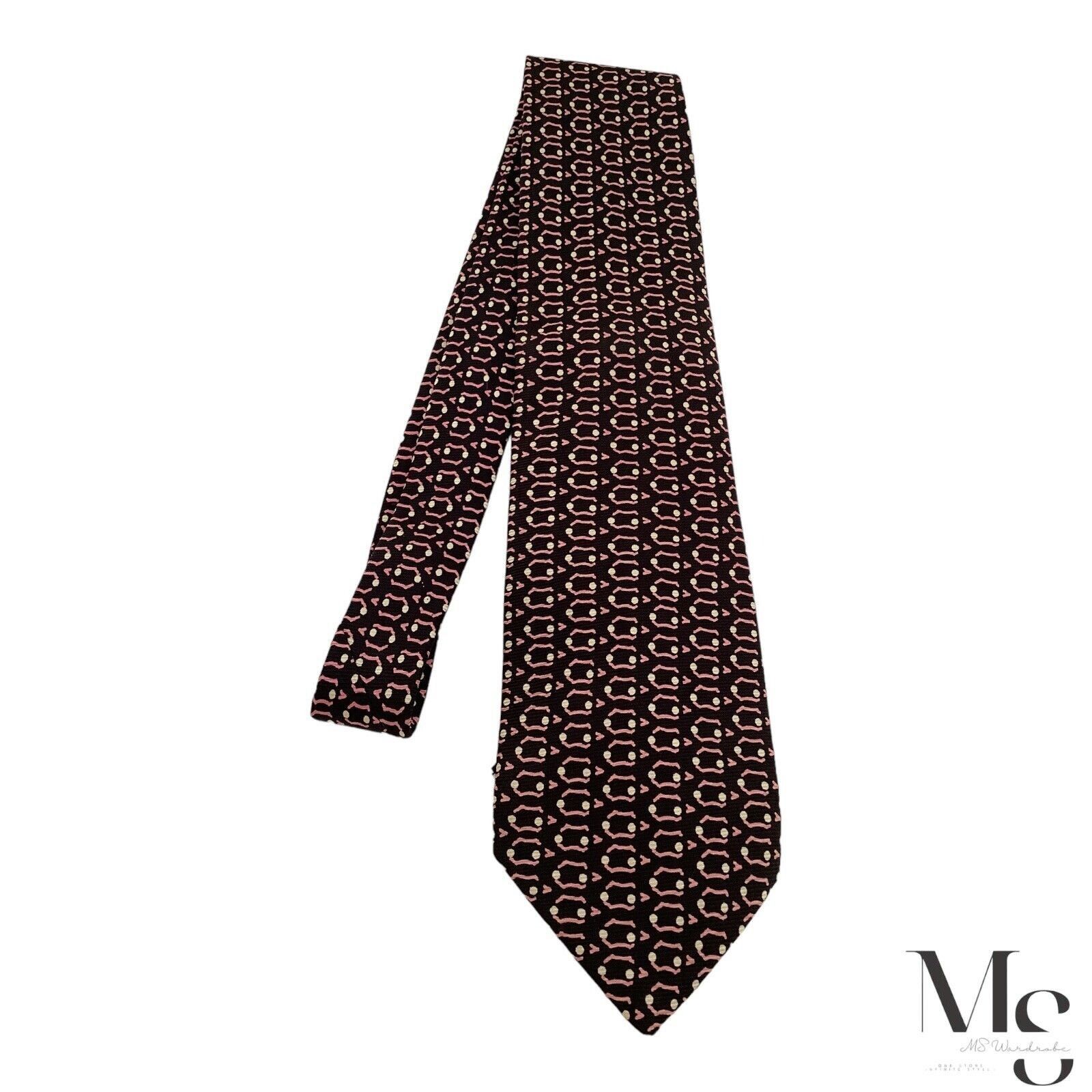 Kiton KITON NAPOLI 7Fold XL Black Geometric Silk Tie Made In Italy Size ONE SIZE - 3 Thumbnail