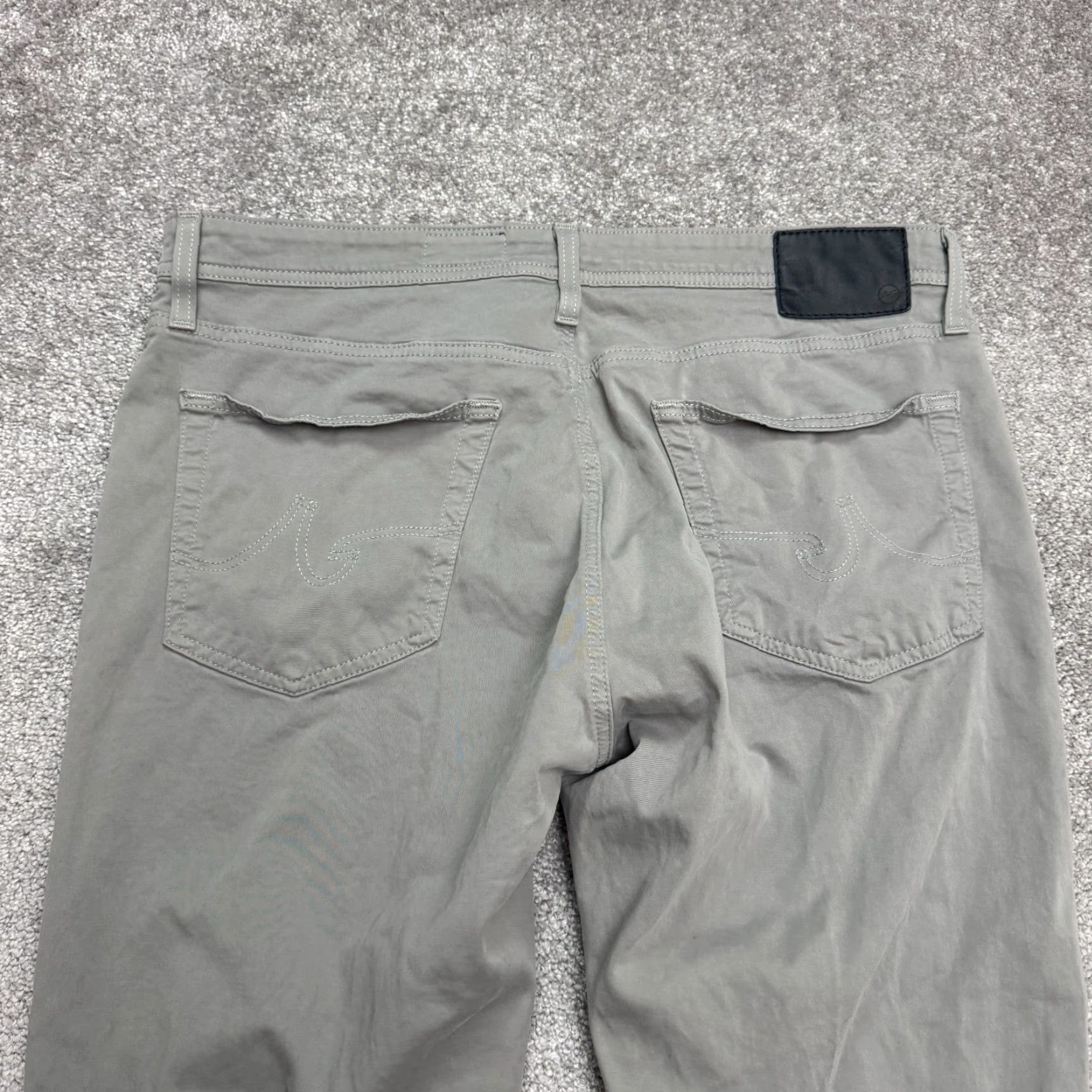 Vintage AG Adriano Goldschmied The Everett Slim Straight Chino Pants Mens 36x34 Gray Size US 36 / EU 52 - 4 Thumbnail
