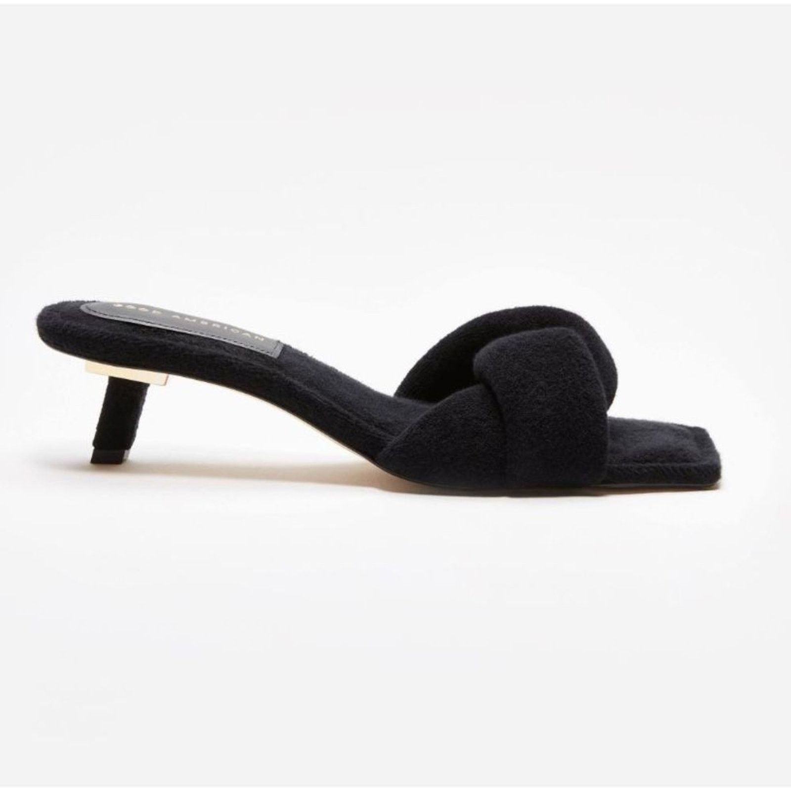 Good American Good American NIB Terry Kickstand Heel Black, Sz 9, $185 Size US 9 / IT 39 - 1 Thumbnail