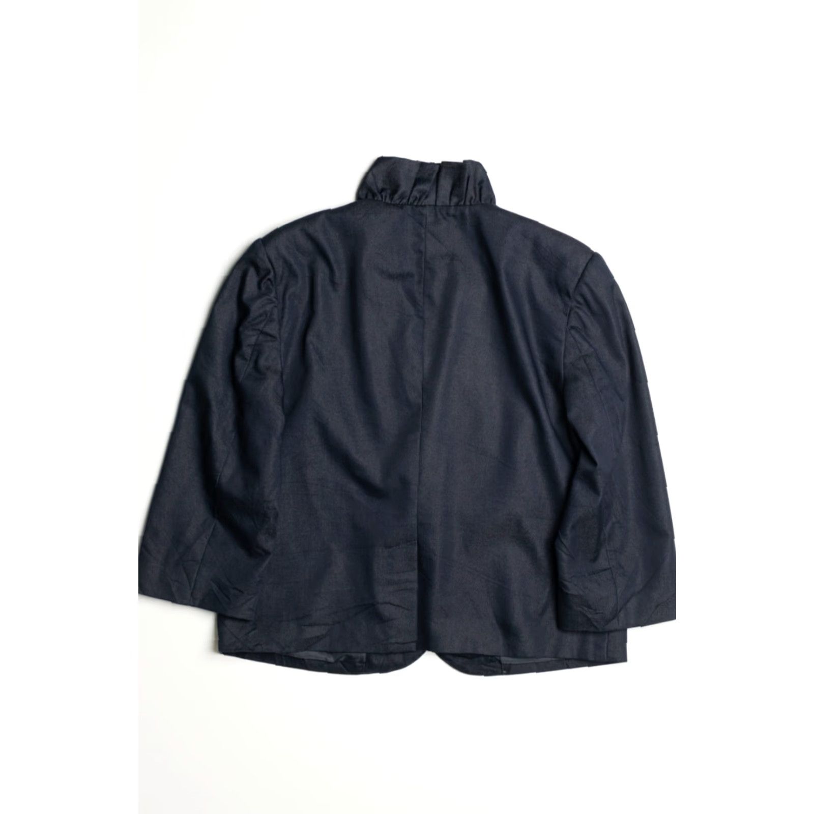 Willi Smith VINTAGE Willi Smith Dark Blue Blazer Small Women's Ruffle Trim Casual Blazer Dark Blue Cotton Polyester Spandex Willi Smith Small Womens Size S / US 4 / IT 40 - 3 Thumbnail