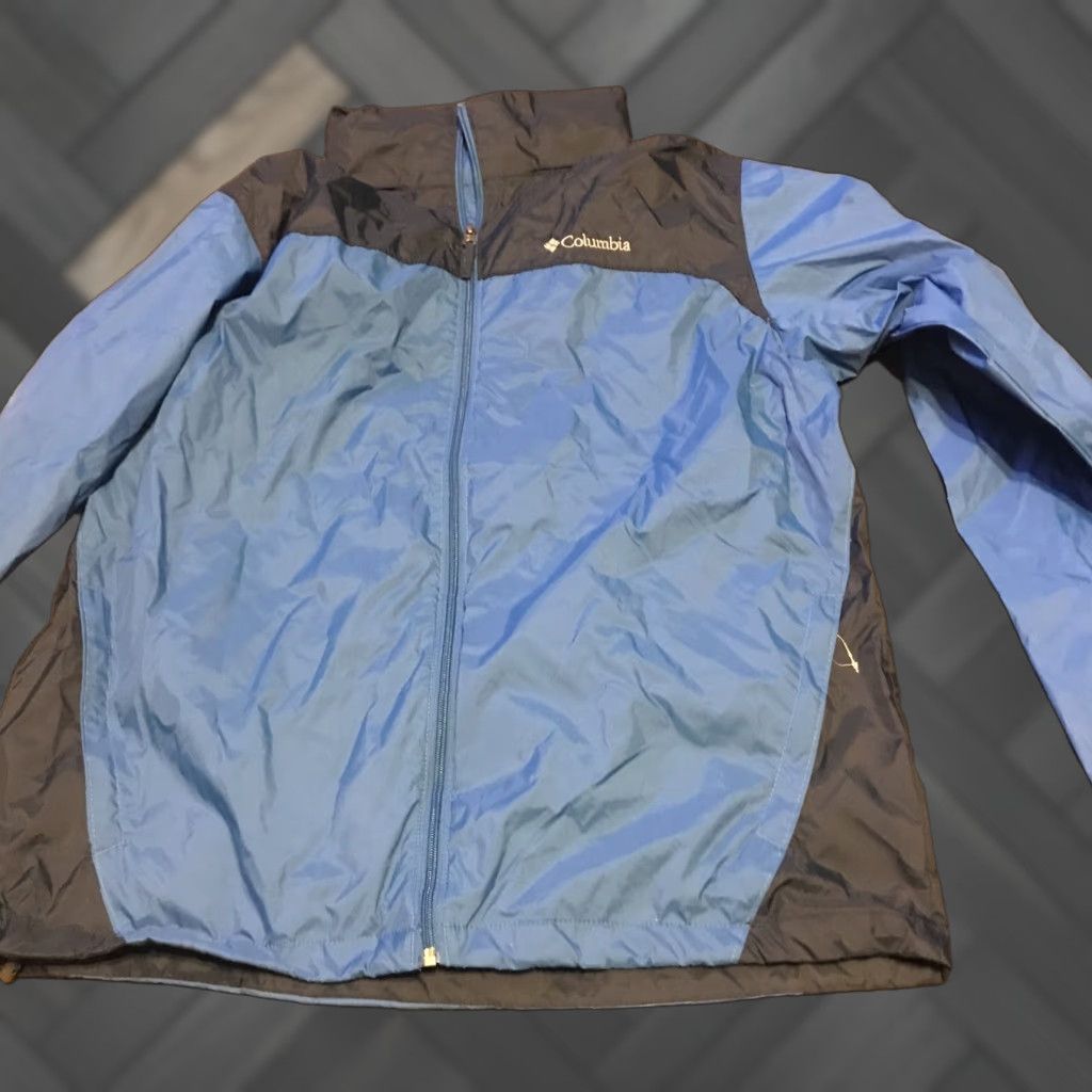 Vintage Columbia Glennaker Lake Rain Jacket Mens Large Blue Hooded Packable Jacket Size US L / EU 52-54 / 3 - 1 Thumbnail