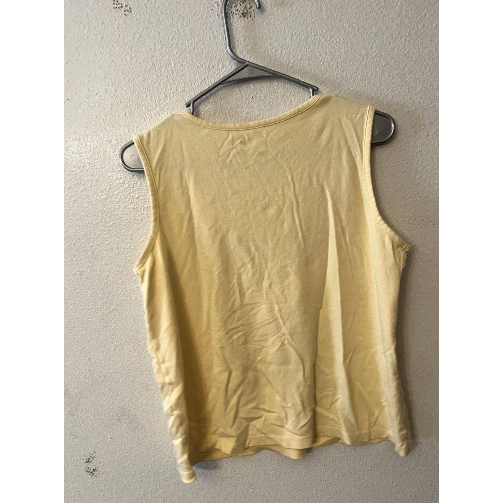Vintage L.L. Bean Tank Top Womens Size L Yellow Cotton Blend Sleeveless Shirt Casual Shirt Top Lounge Clothing Size L / US 10 / IT 46 - 2 Thumbnail
