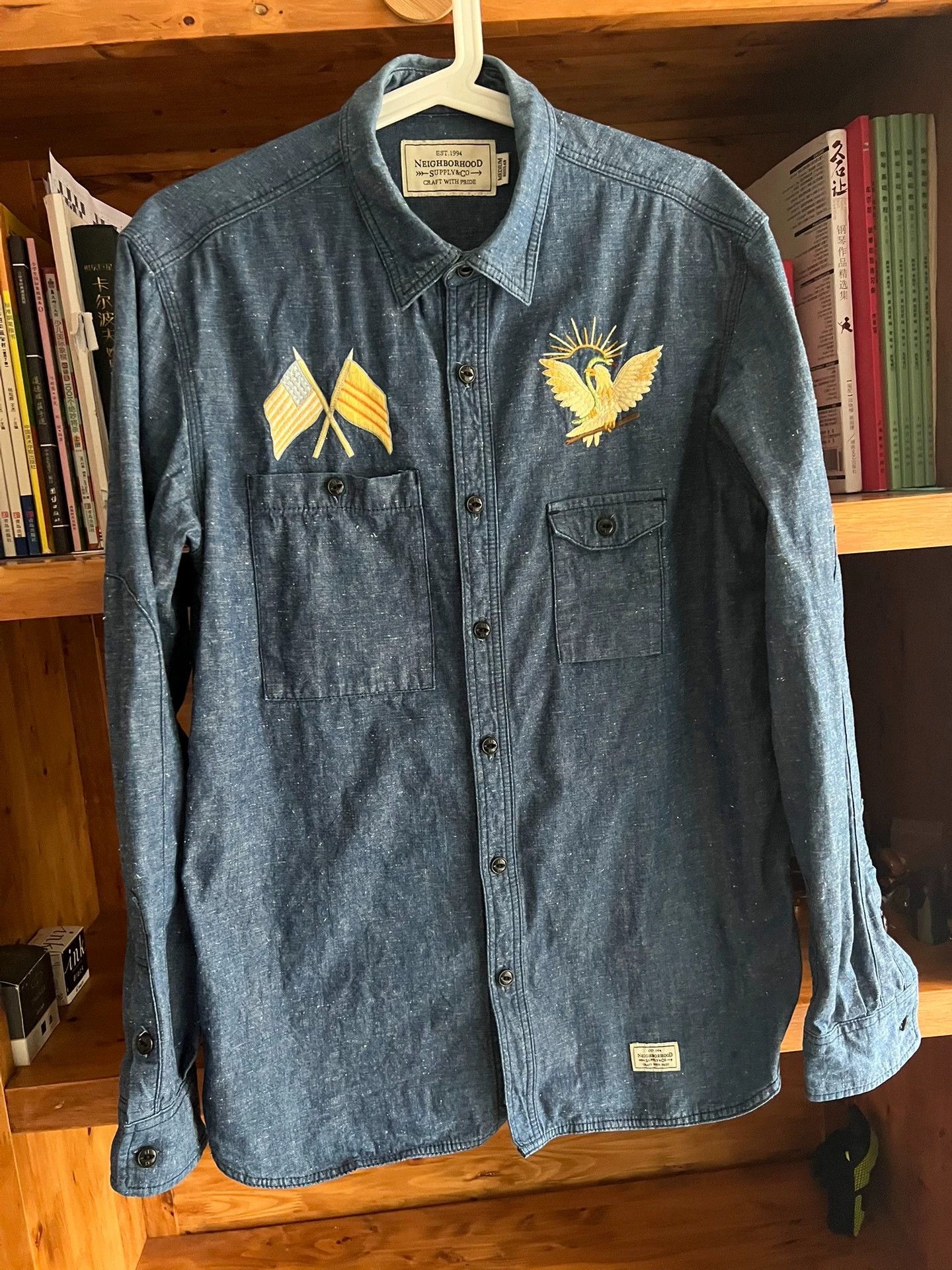 Neighborhood Neighborhood Japan Indigo Vintage Embroidered Denim Shirt Size US M / EU 48-50 / 2 - 2 Thumbnail