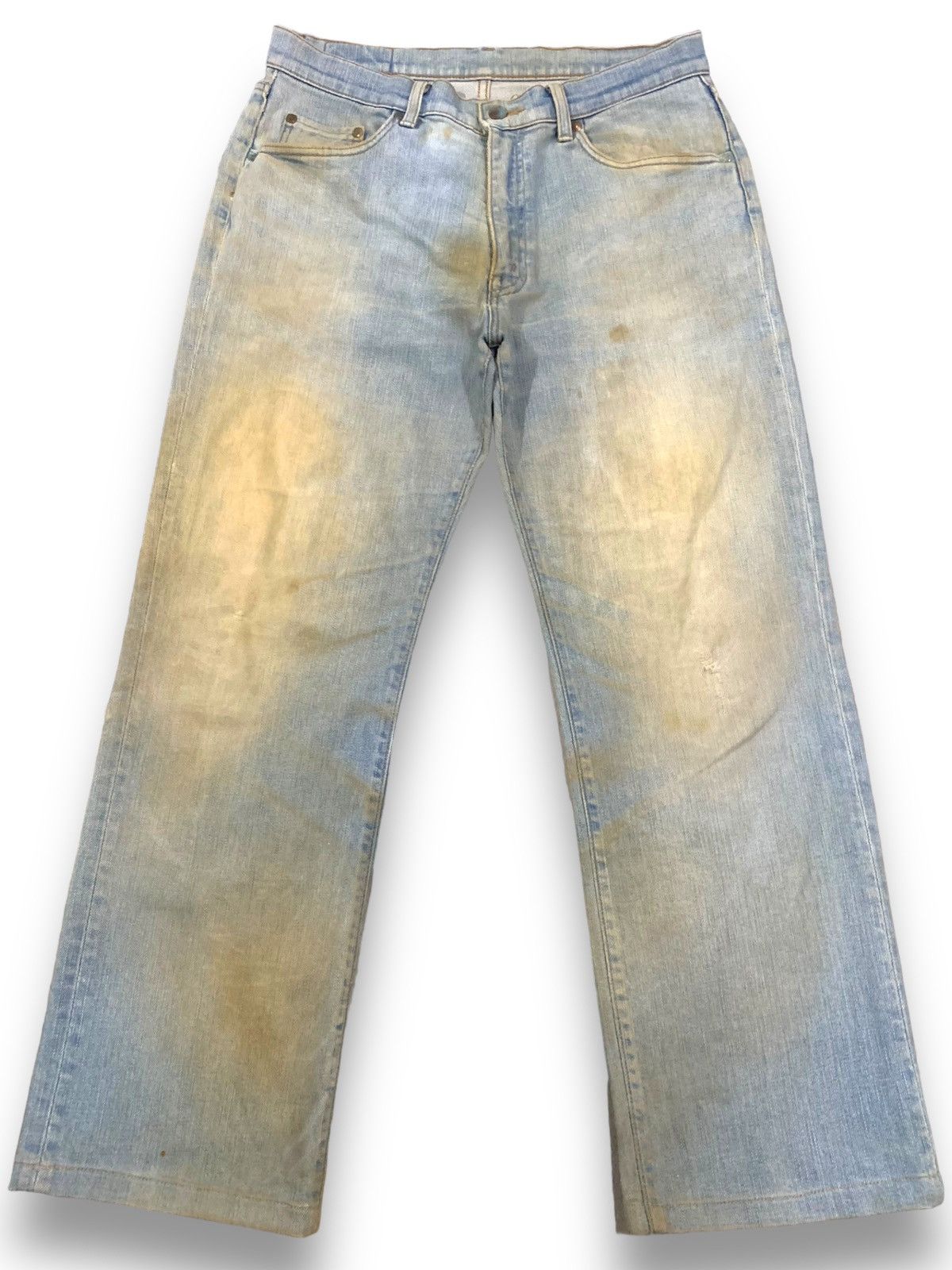 Big John Vintage 90s Big John Japan Dirty Mud Wash Baggy Jeans Size US 32 / EU 48 - 1 Thumbnail