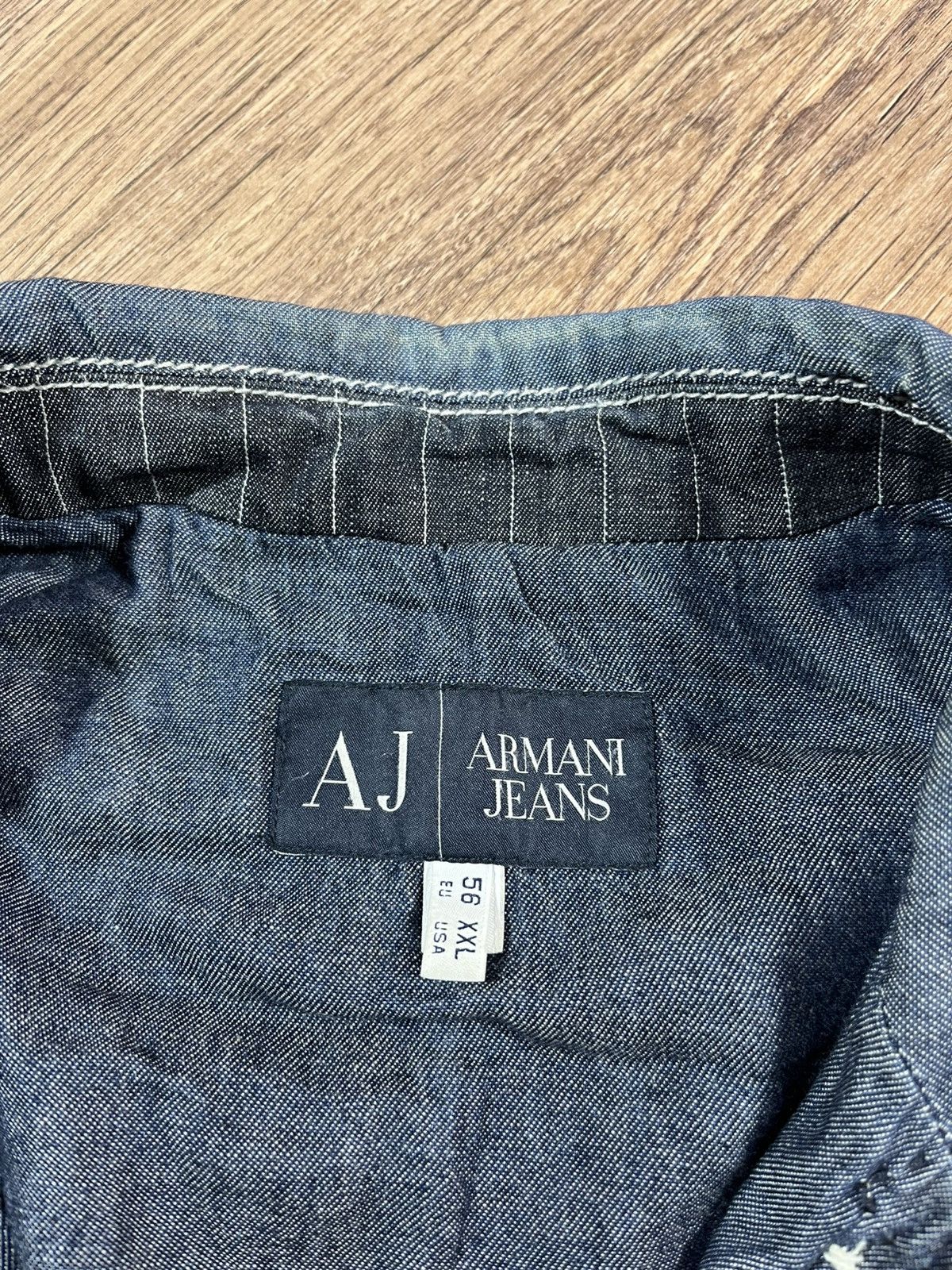 Armani Vintage Armani Jeans Indigo Jacket 90s Size US XXL / EU 58 / 5 - 8 Thumbnail