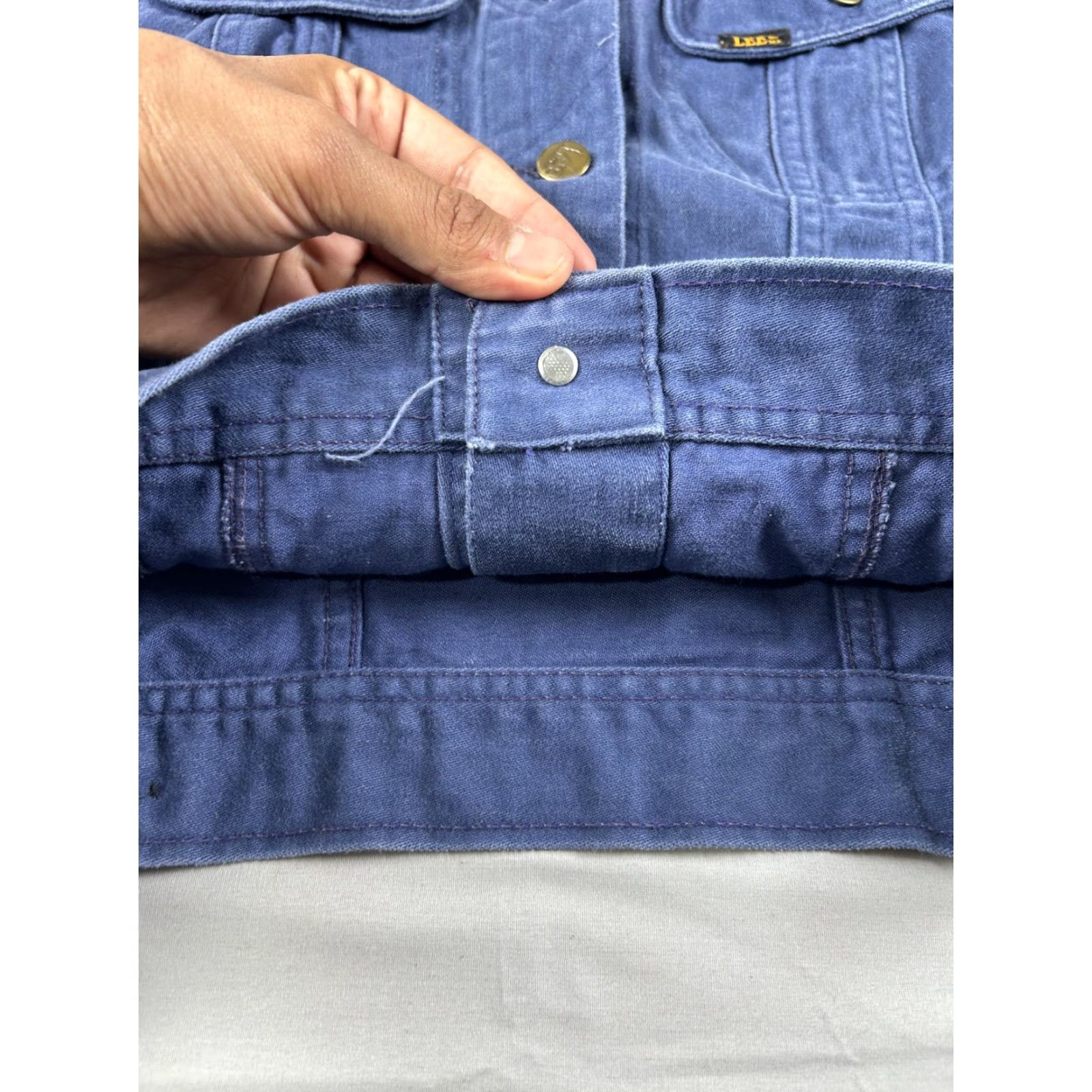 Lee VINTAGE Lee Jacket Womens M Blue Denim Western Trucker Short Button Front Casual 60s 70s Mens? Womens Size M / US 6-8 / IT 42-44 - 5 Thumbnail