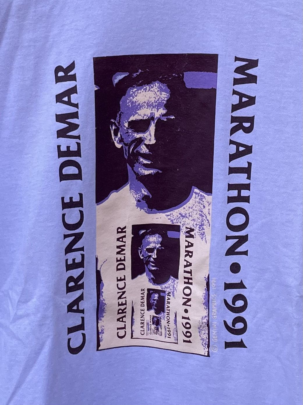 Hanes 1991 Hanes Clarence Demar Annual Marathon S/S T Shirt Size US L / EU 52-54 / 3 - 3 Thumbnail