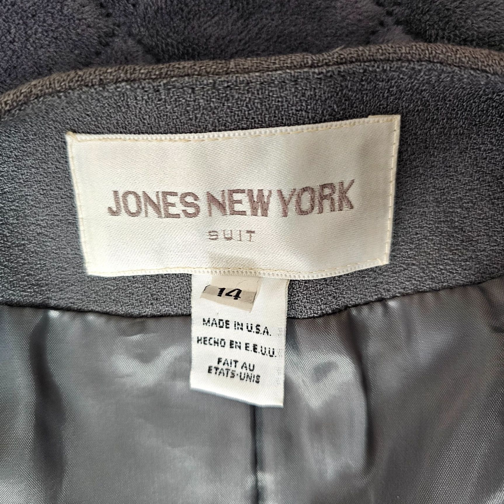 Jones New York VINTAGE Jones New York Skirt Suit Women 14 Green Woven Short Career Business Wool Size 36" / US 14 / IT 50 - 7 Thumbnail