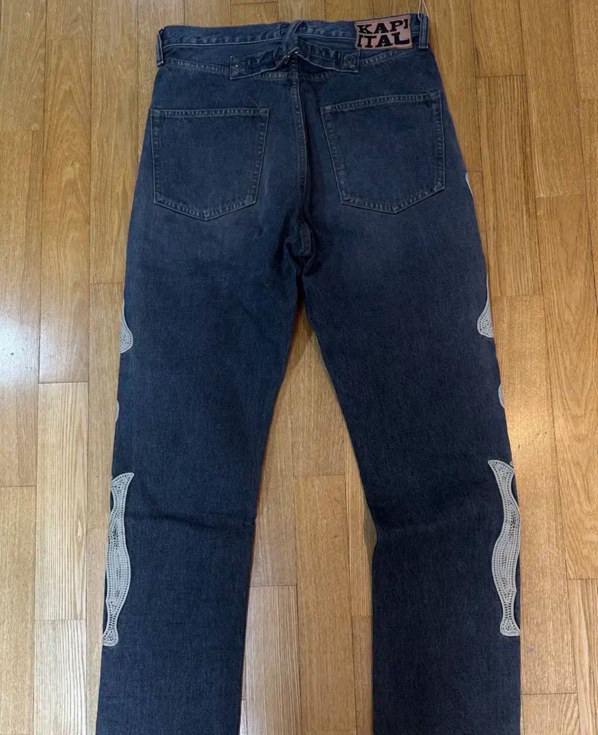 Kapital Kapital Mexican Tuxedo 5P Okagilly Bone Black Denim Pants Size US 32 / EU 48 - 2 Thumbnail