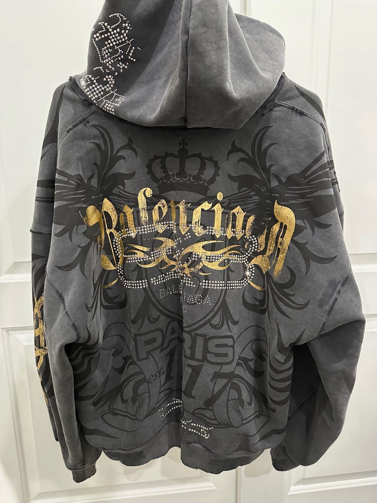 Balenciaga Balenciaga Tacky Gold Zip Hoodie Size US XL / EU 56 / 4 - 1 Thumbnail