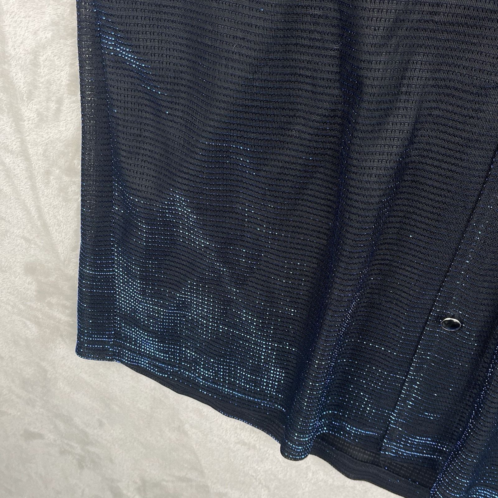 Other Vtg Club YMLA Metallic Blue Mesh Shirt Men's Large CyberGoth Size US L / EU 52-54 / 3 - 3 Thumbnail
