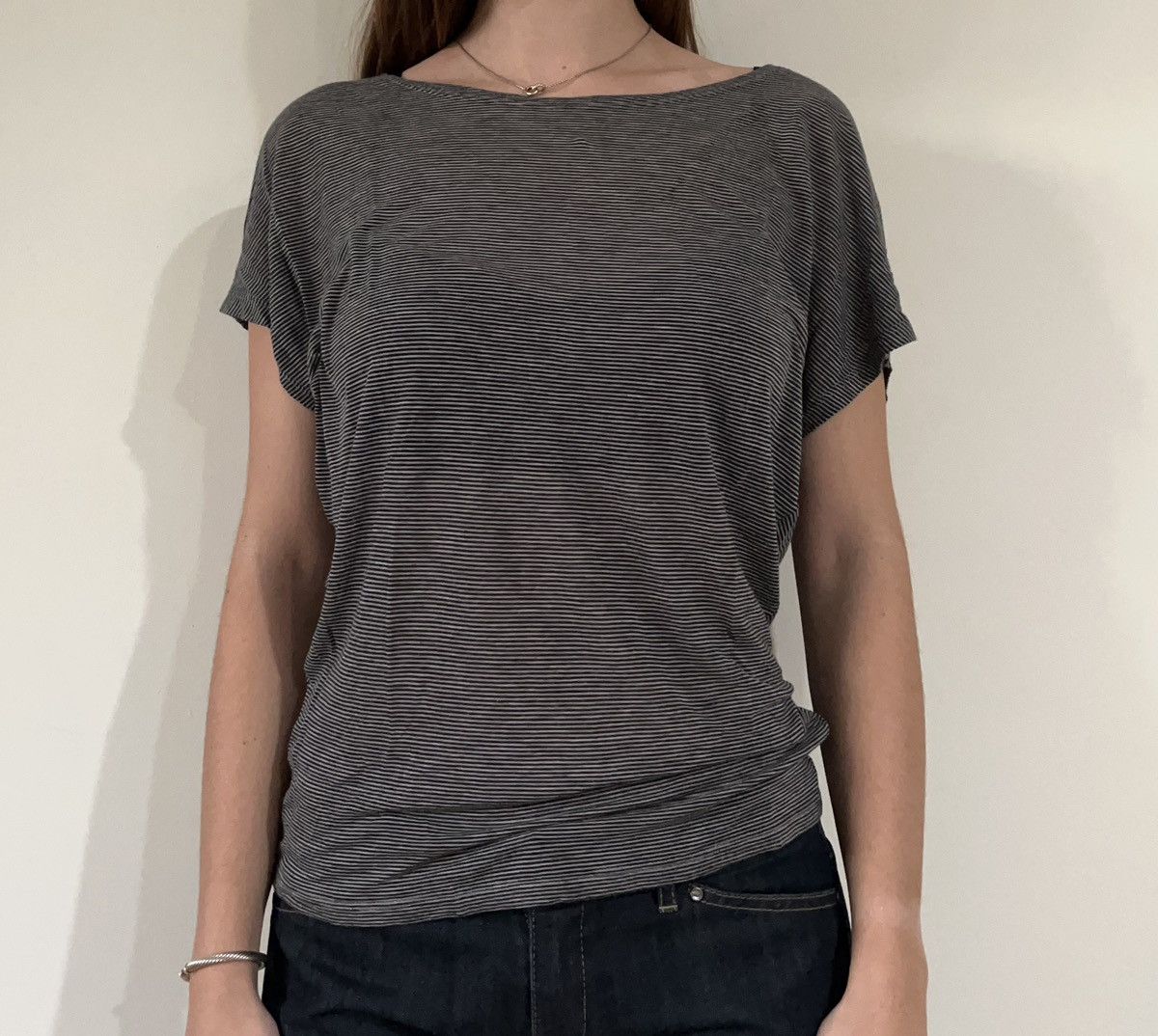 L'AGENCE Black and grey striped T-shirt Size XS / US 0-2 / IT 36-38 - 3 Thumbnail