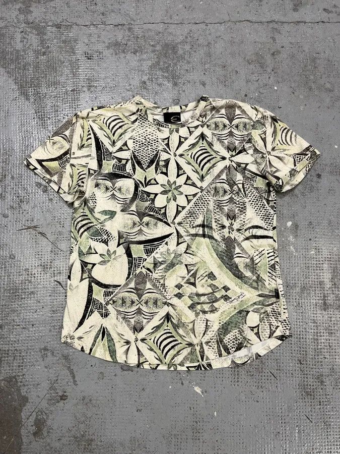 Designer × Just Cavalli × Vintage 2000s Cavalli Square Rosary T-Shirt Size US XS / EU 42 / 0 - 1 Thumbnail