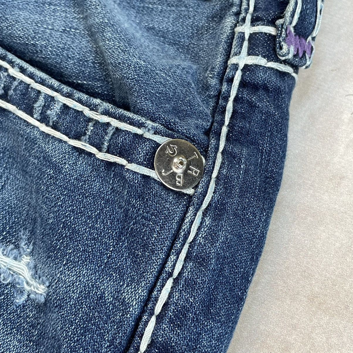 Japanese Brand × True Religion True Religion Baggy Y2K Distressed Chief Keef Wide Jeans Size US 36 / EU 52 - 11 Thumbnail