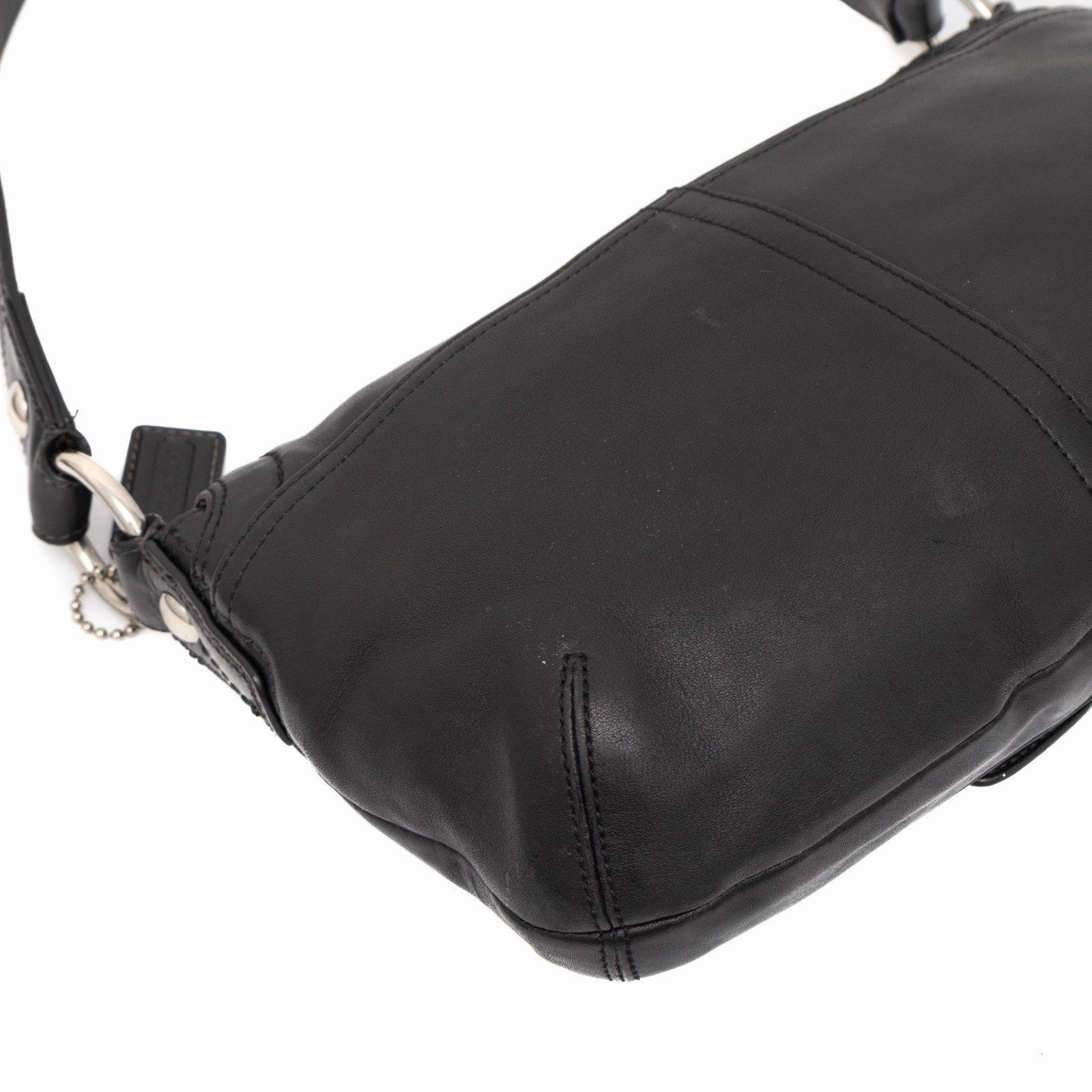Coach Coach Medium Soho F13105 Y2K Black Leather Flap Shoulder Bag Size ONE SIZE - 9 Thumbnail