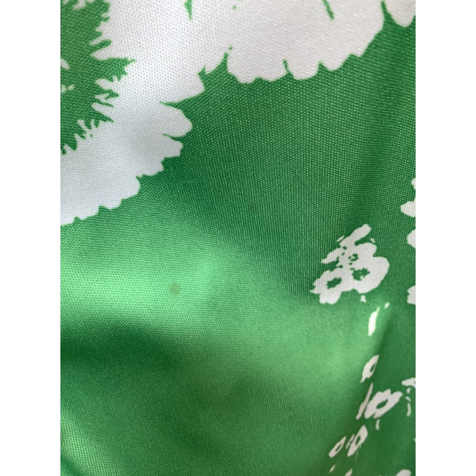 Vintage VINTAGE Retro Bright Green Large Floral Print Maxi Lounge Dress Plus Size Size S / US 4 / IT 40 - 6 Thumbnail