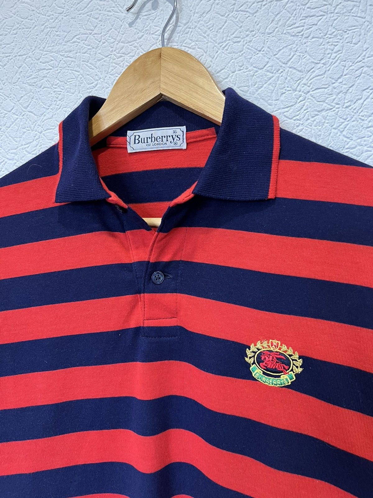 Burberry Vintage 90’s Burberrys Red Striped Sweater Size US S / EU 44-46 / 1 - 2 Thumbnail