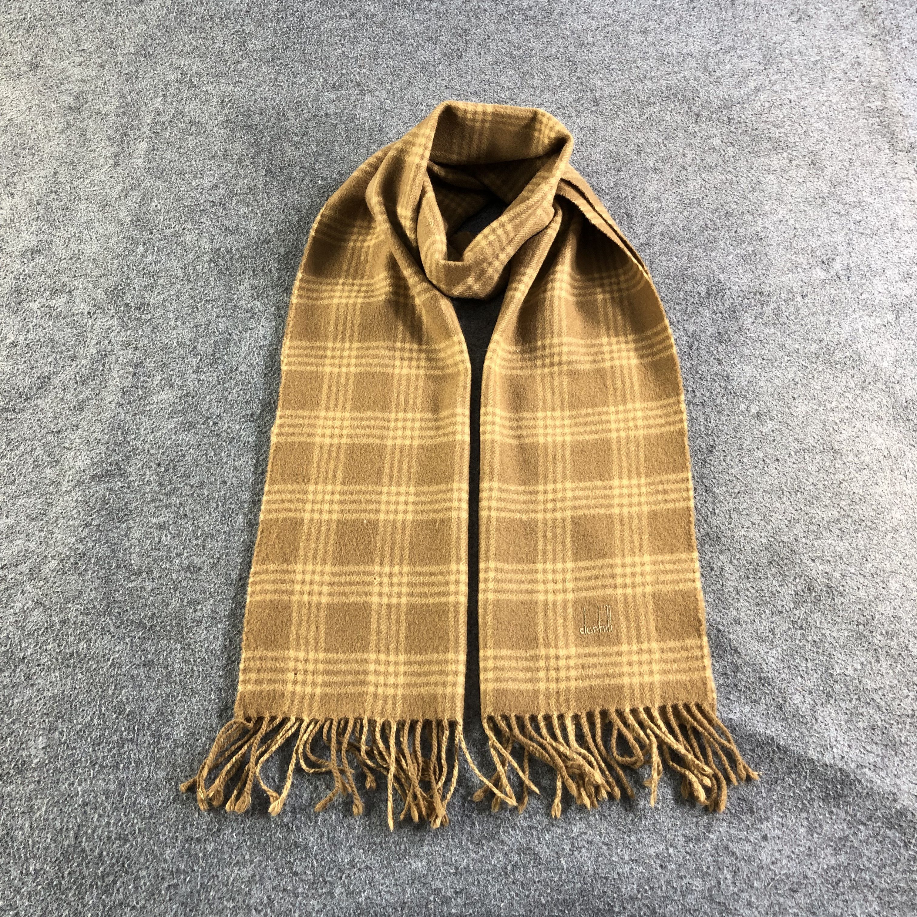 Alfred Dunhill Dunhill Tartan Cashmere Scarf Muffler V1805 Size ONE SIZE - 1 Thumbnail