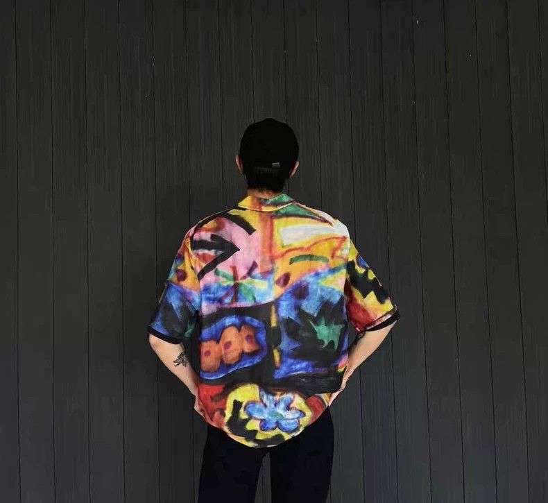 Our Legacy our legacy size 48 Landscape painting short-sleeved shirt 2 Size US M / EU 48-50 / 2 - 2 Thumbnail