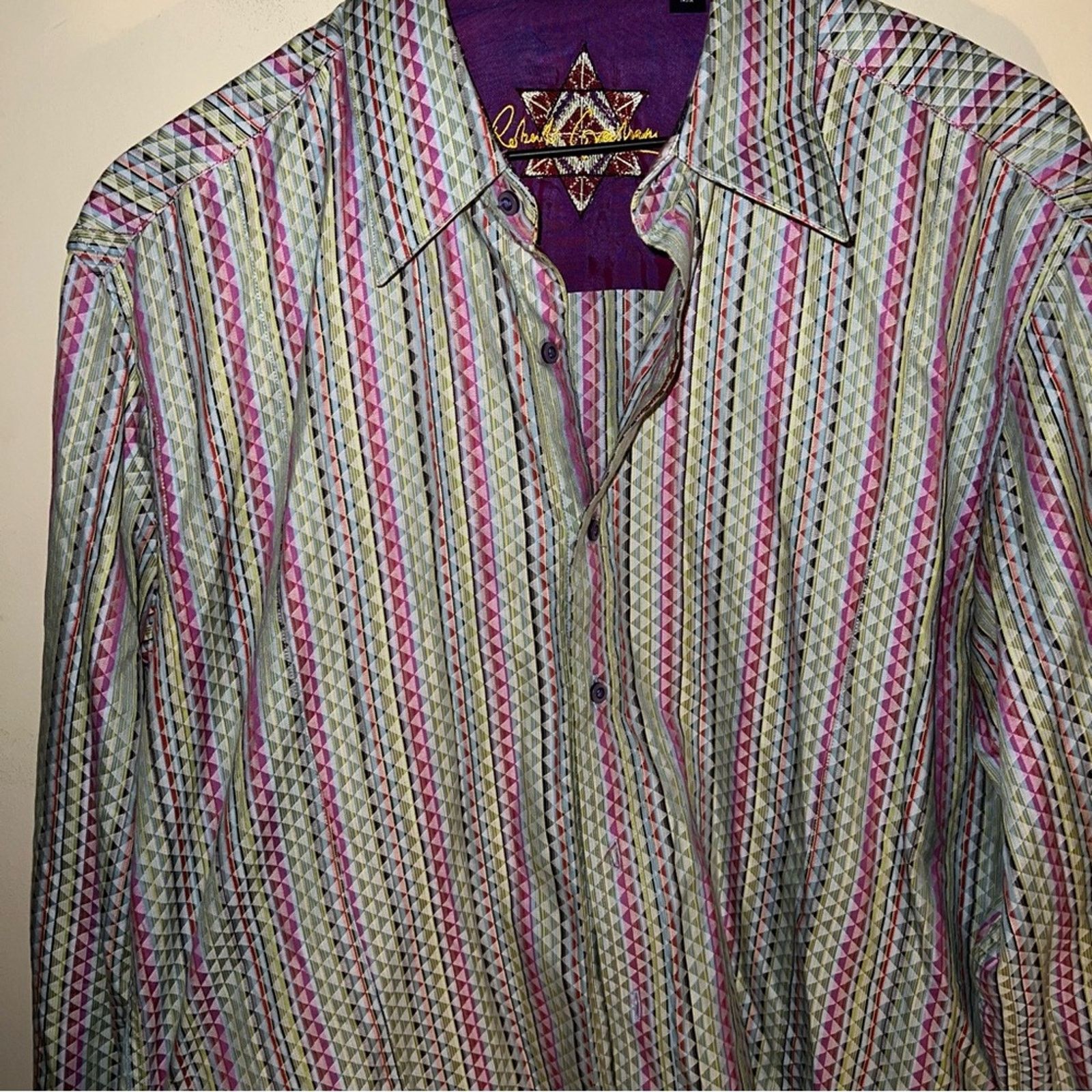 Robert Graham ROBERT GRAHAM diamond pattern button down flip cuff L Size US L / EU 52-54 / 3 - 5 Thumbnail
