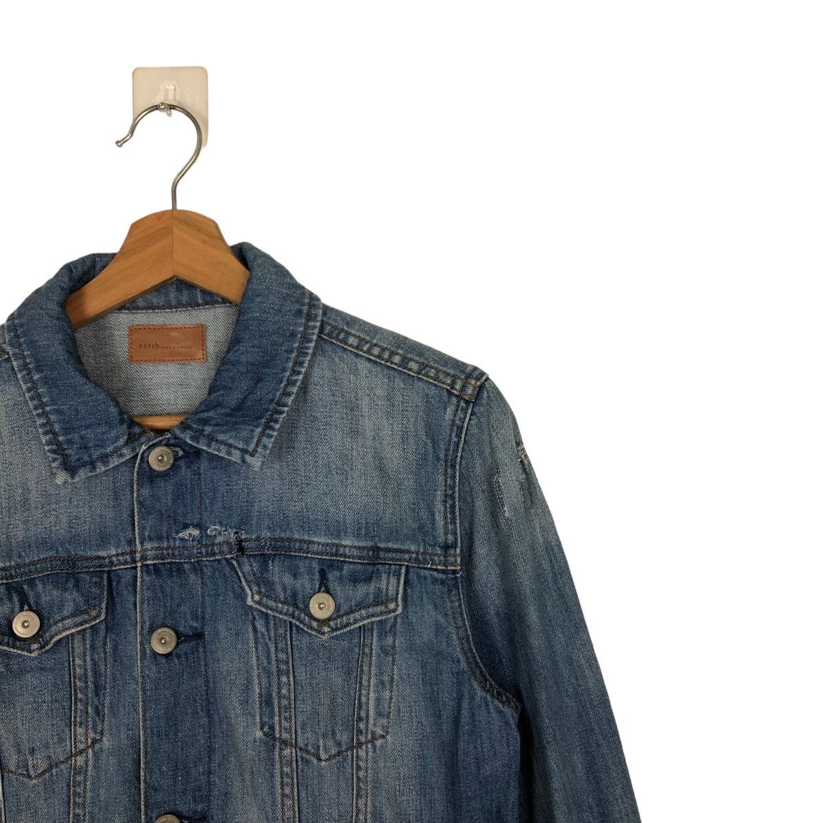 Japanese Brand EARTH MUSIC & ECOLOGY DENIM TRUCKER JACKET ISSEY MIYAKE Size M / US 6-8 / IT 42-44 - 5 Thumbnail