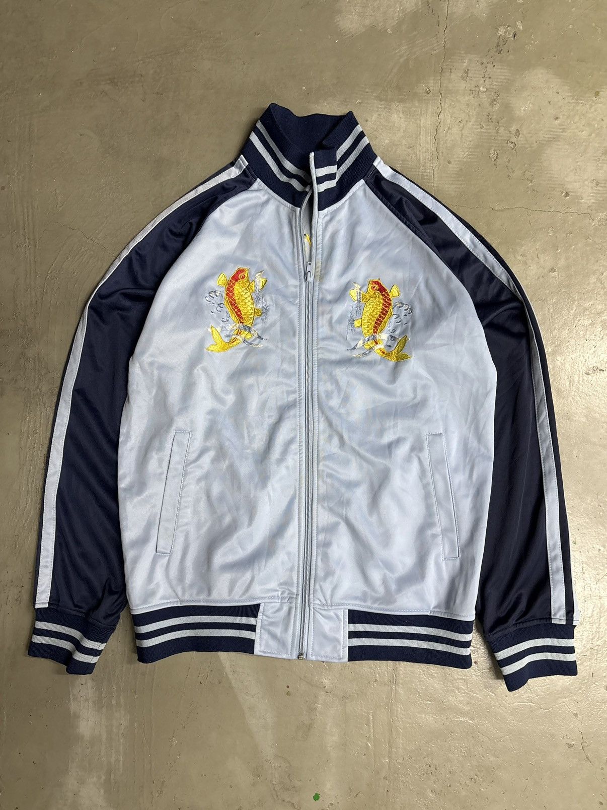Karakuri Tamashii 🎌Japanese Traditional Style Fujin Raijin Sukajan Jacket Size US M / EU 48-50 / 2 - 2 Thumbnail