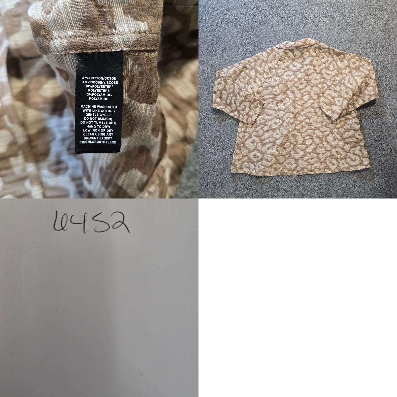 Vintage Lafayette 148 Jacket Womens XL Brown Leopard Print Open Long Sleeve Career Jacket Size XL / US 12-14 / IT 48-50 - 8 Thumbnail