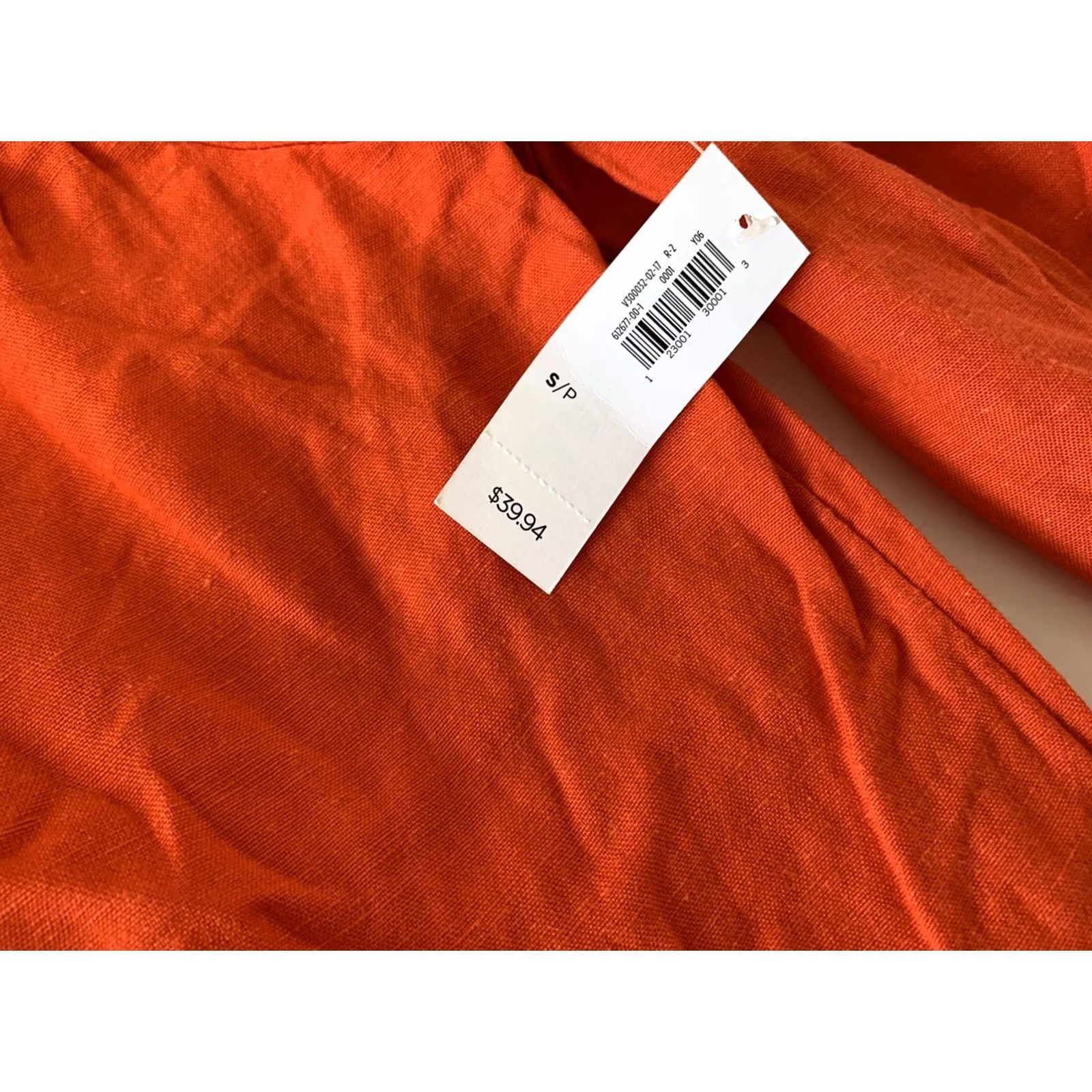 Old Navy Old Navy Sleeveless Off The Shoulder Dress Women's S Petite Orange Dress - Casual, Cotton, Short, Solid, NWT Size S / US 4 / IT 40 - 3 Thumbnail