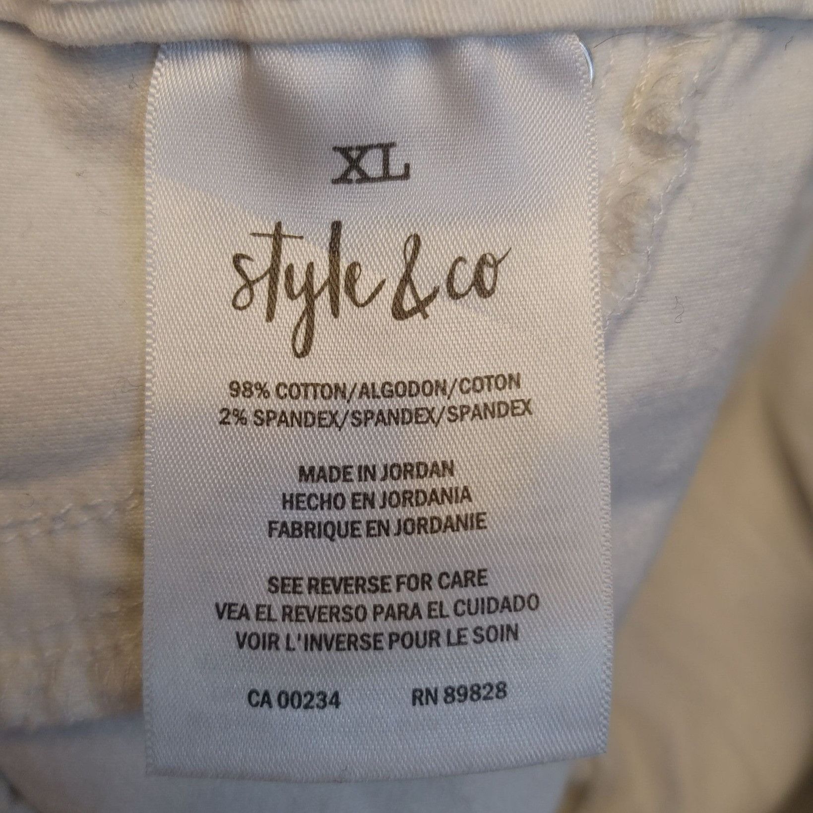 Other Style & Co Women's White Boyfriend Fit Straight Leg Jeans XL Size 40" / US 18 - 4 Thumbnail