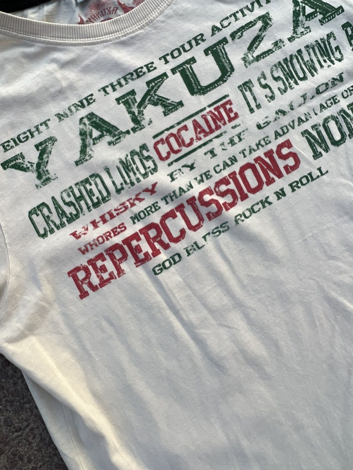 Japanese Brand Y2K Yakuza Adult Cocaine alcohol sex rock n roll Tour tee Size US L / EU 52-54 / 3 - 7 Thumbnail