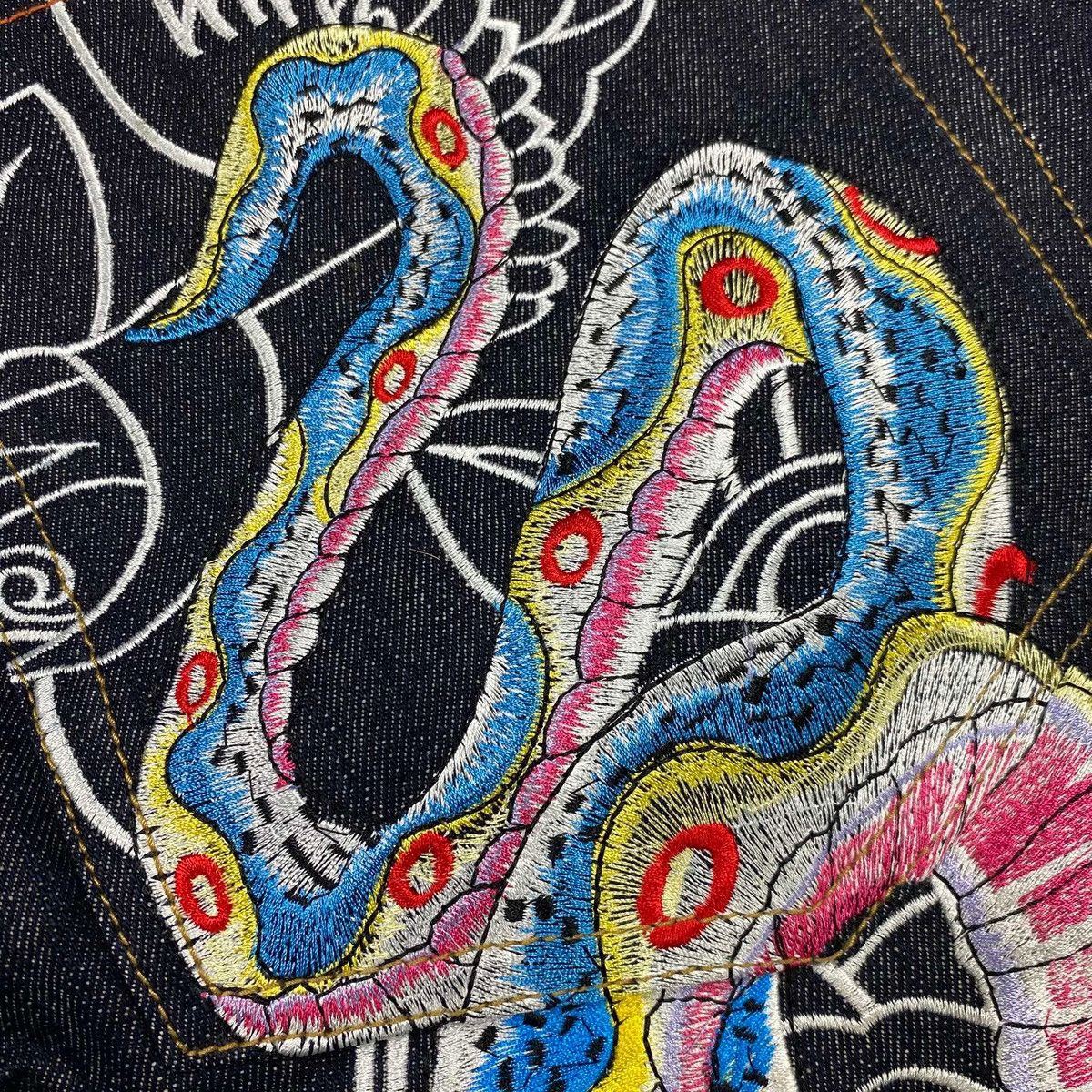 Ed Hardy Rare 2001 Snake Serpent Christian Audigier Jeans Size US 44 / EU 60 - 8 Thumbnail