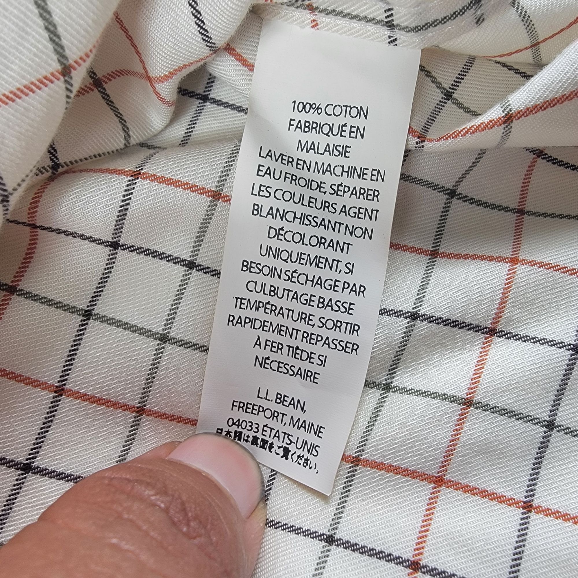 L.L. Bean LL Bean Mens XL Beige Wrinkle Resistant Plaid Button Down Sh Size US XL / EU 56 / 4 - 6 Thumbnail