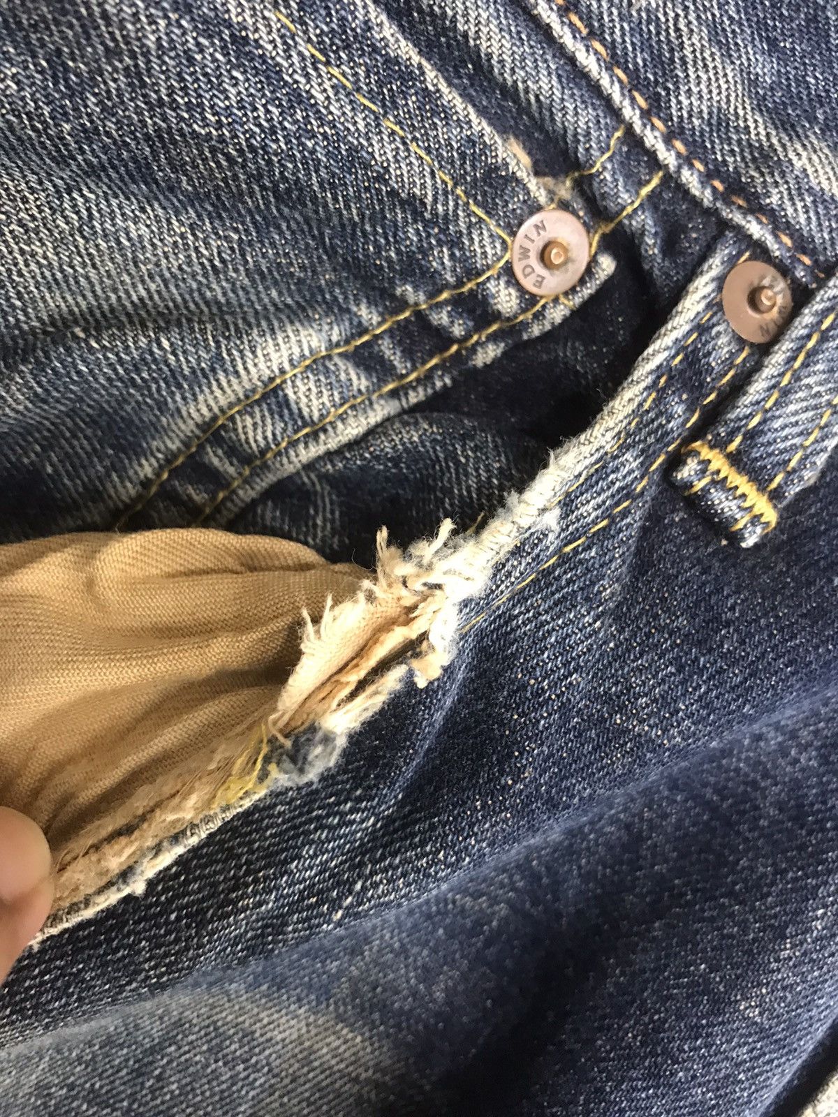 Edwin 💥WIDE RUSTY💥Edwin 505x Selvedge Rusty Jeans Size US 31 - 4 Thumbnail