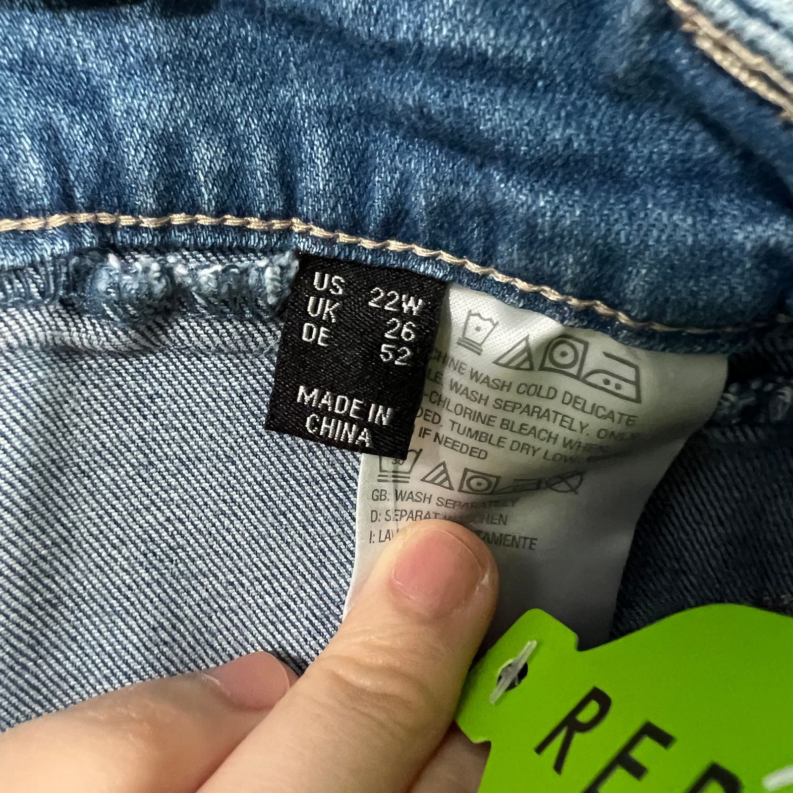 Other Susan Graver Regular Straight Ankle Jean with Fraved Size 40" / US 18 - 4 Thumbnail