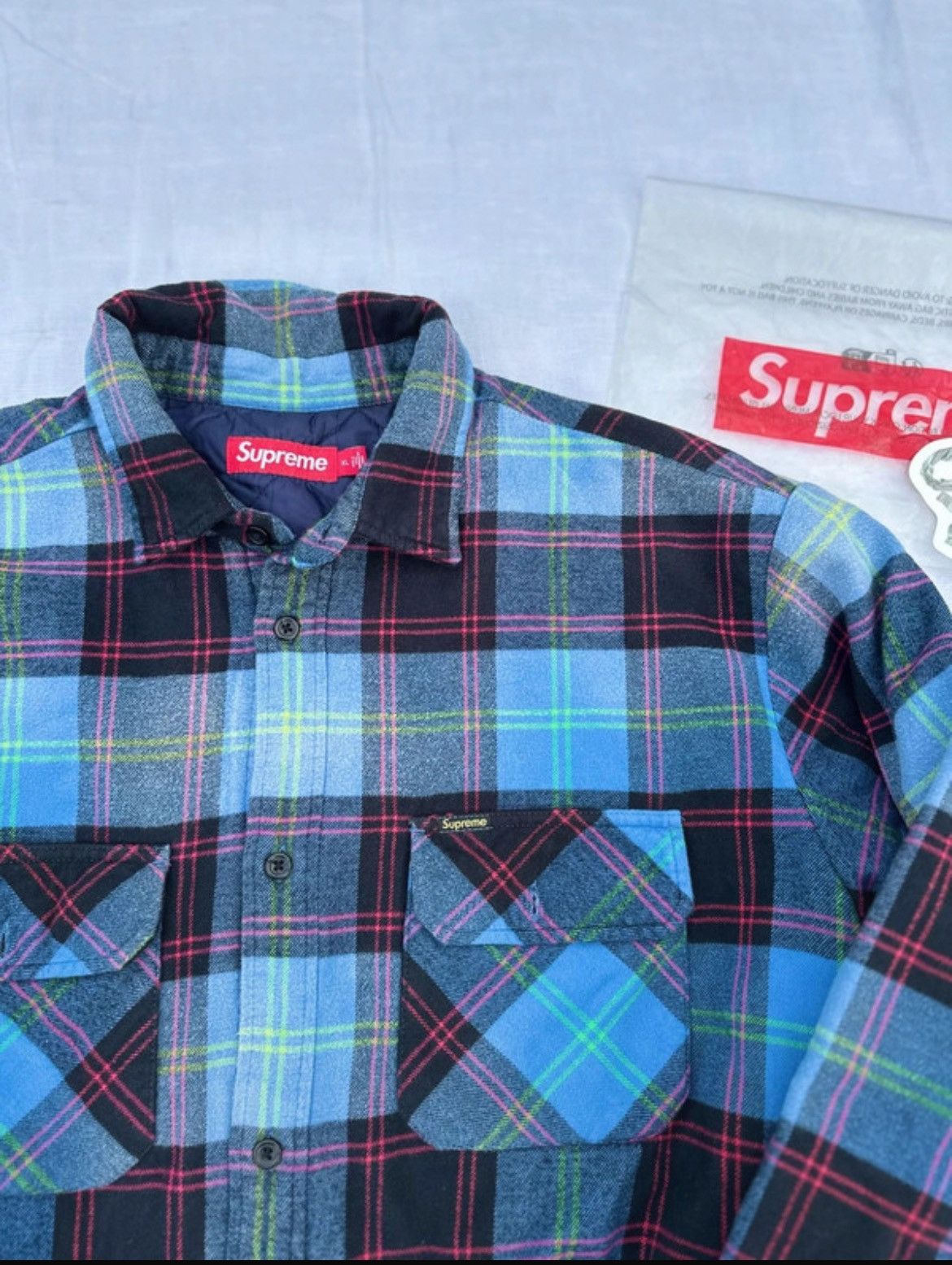 Supreme Supreme mini box logo flannel jacket Size US XL / EU 56 / 4 - 2 Thumbnail