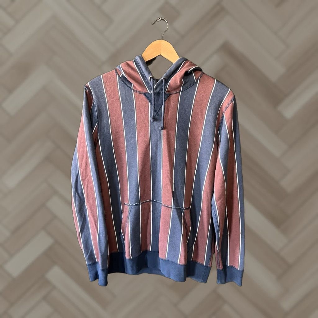 Abercrombie & Fitch Abercrombie & Fitch Mens Hooded Pullover Sweatshirt Size S Striped Blue Pullover Hoodie Mens Size US S / EU 44-46 / 1 - 1 Thumbnail