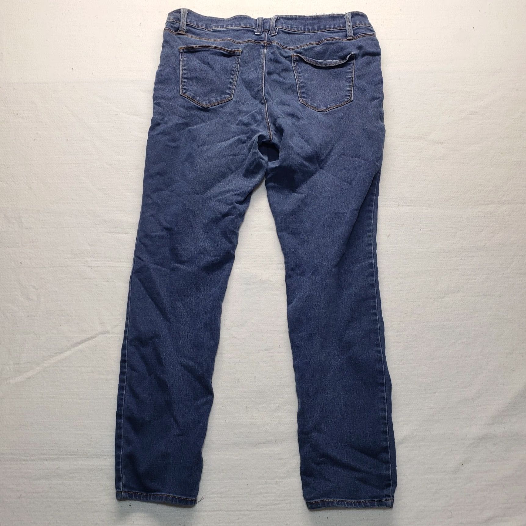 Vintage No Boundaries Jeans Straight Denim Blue Women's 17 Regular Size 17 Dark Wash Comfort Stretch Size 38" / US 16 / IT 52 - 8 Thumbnail