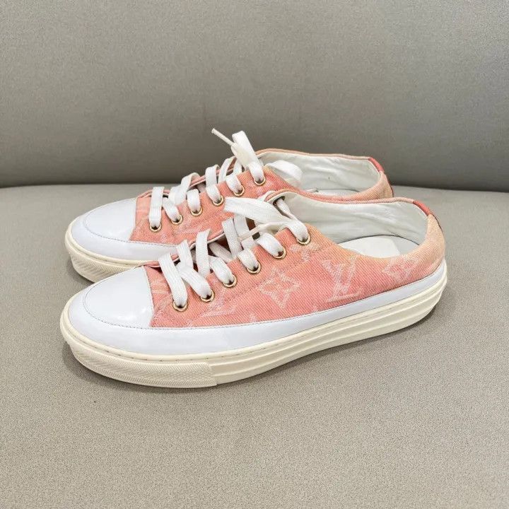 Louis Vuitton Louis Vuitton Stellar Pink Low-Top Sneakers -2508 Size US 6 / IT 36 - 1 Thumbnail