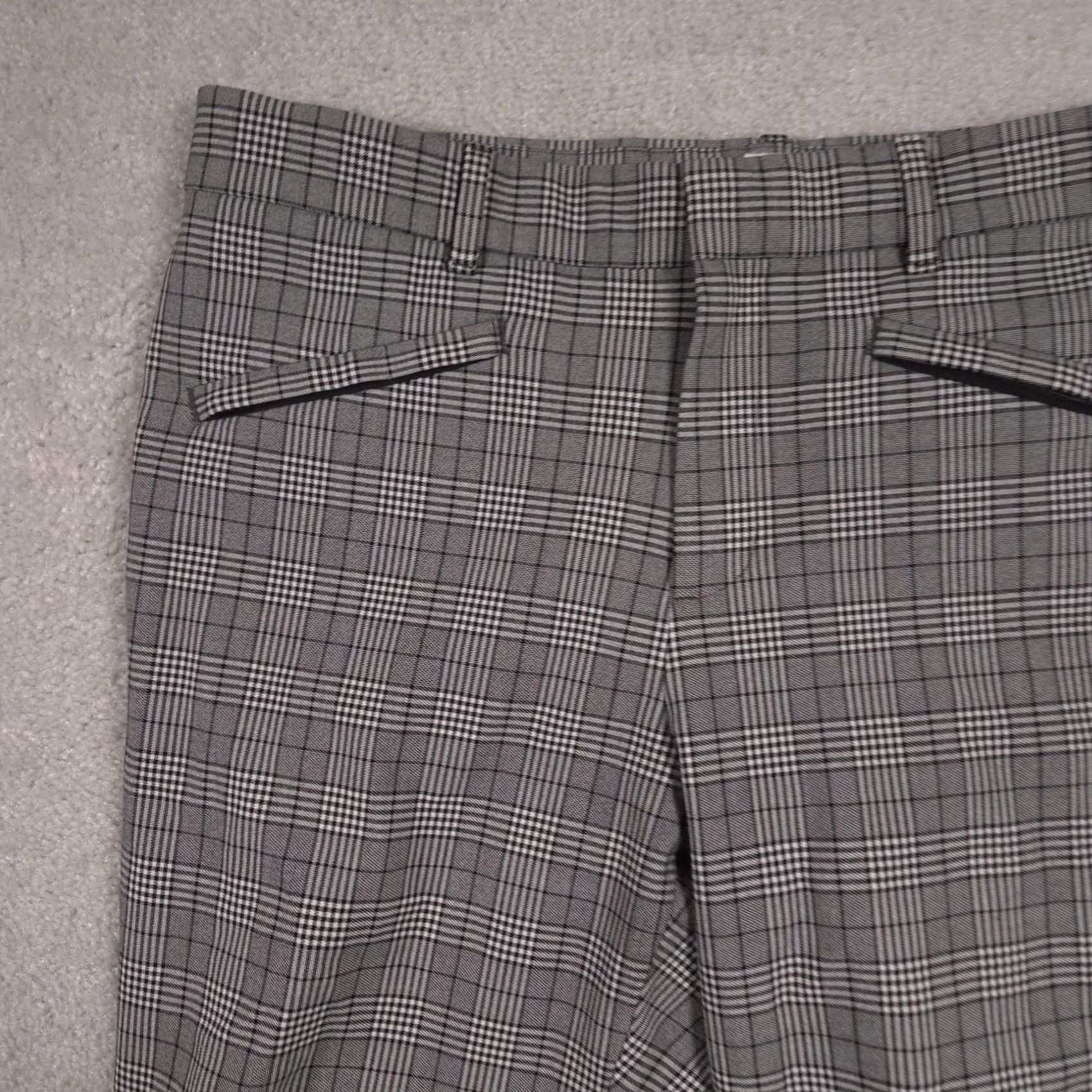 Gap GAP Pants Womens 12 Gray Plaid Signature Skinny Ankle Stretch Work Dress Career Size 34" / US 12 / IT 48 - 3 Thumbnail