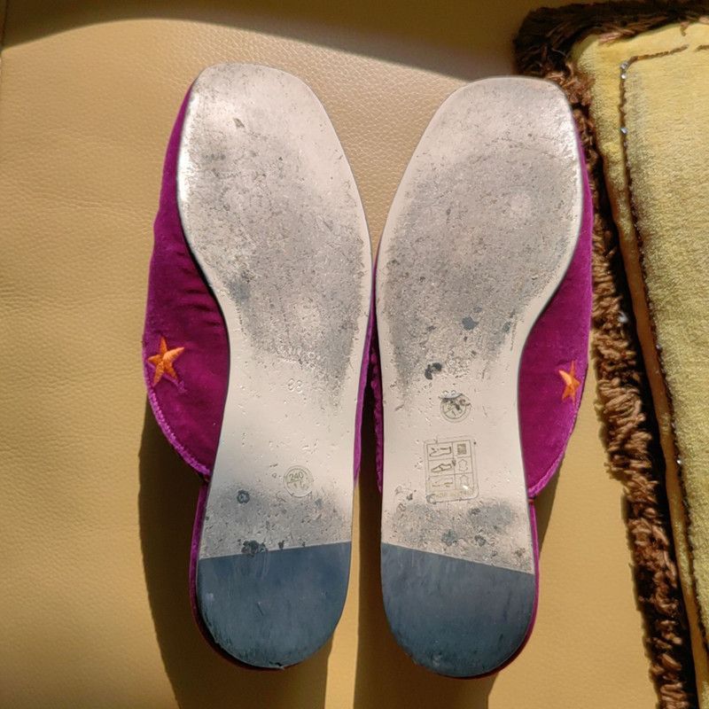 Gucci Gucci Embroidered Purple Slip-On Sandals - Size US 7.5 / EU 40-41 - 4 Thumbnail