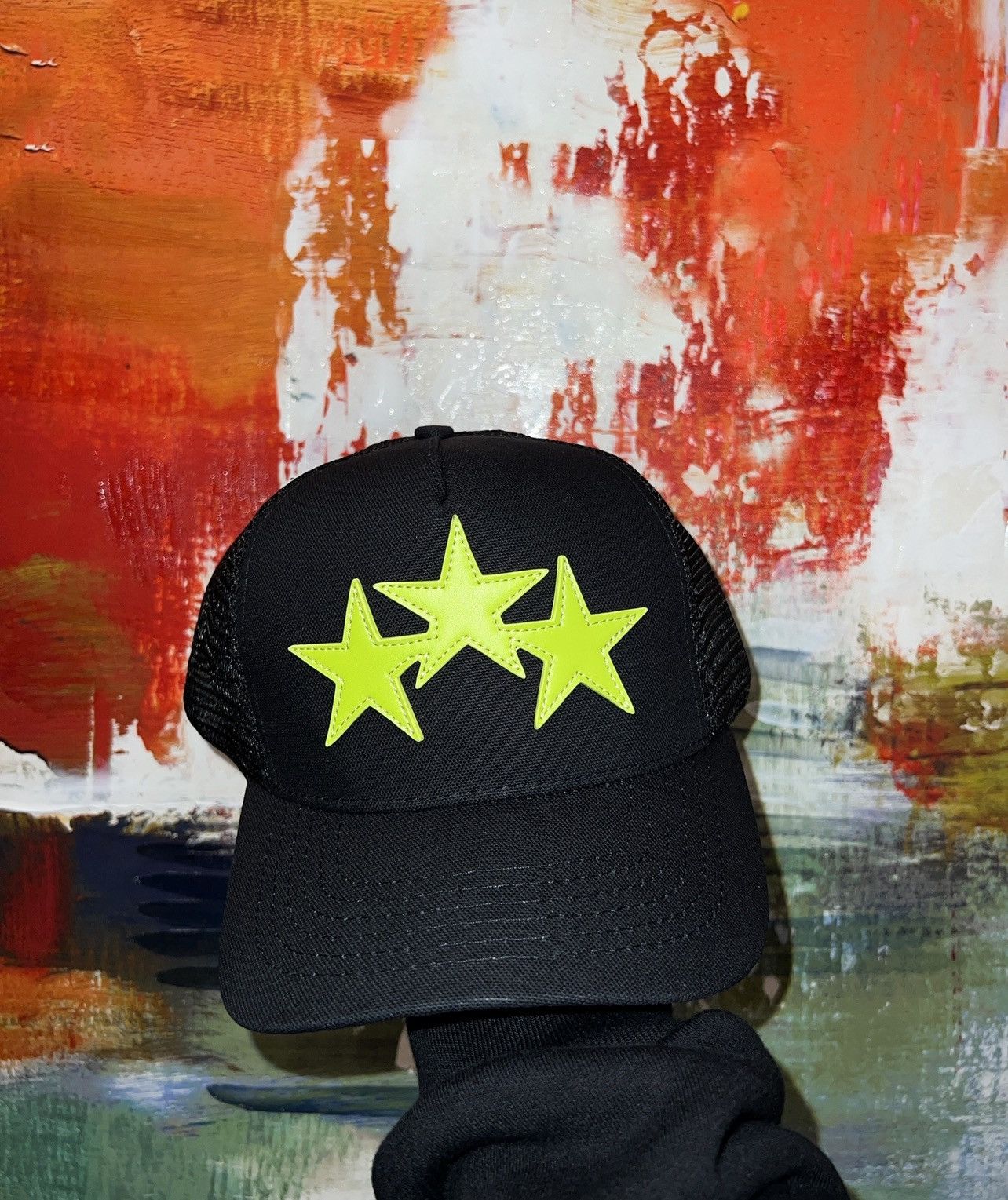 Amiri Amiri 3 star trucker hat Size ONE SIZE - 1 Thumbnail