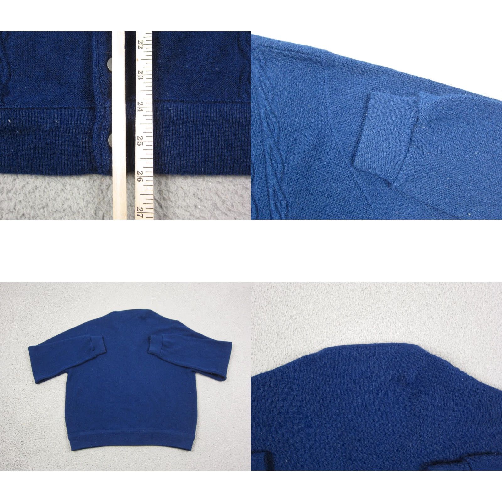 Vintage VINTAGE Cardigan Mens XL Blue Button Knit Sweater 60s 70s Style Cardigan Mens SLIM Fit, Regular, All Seasons, Lightweight, 80s 90s Retro City Classic Size US XL / EU 56 / 4 - 8 Thumbnail