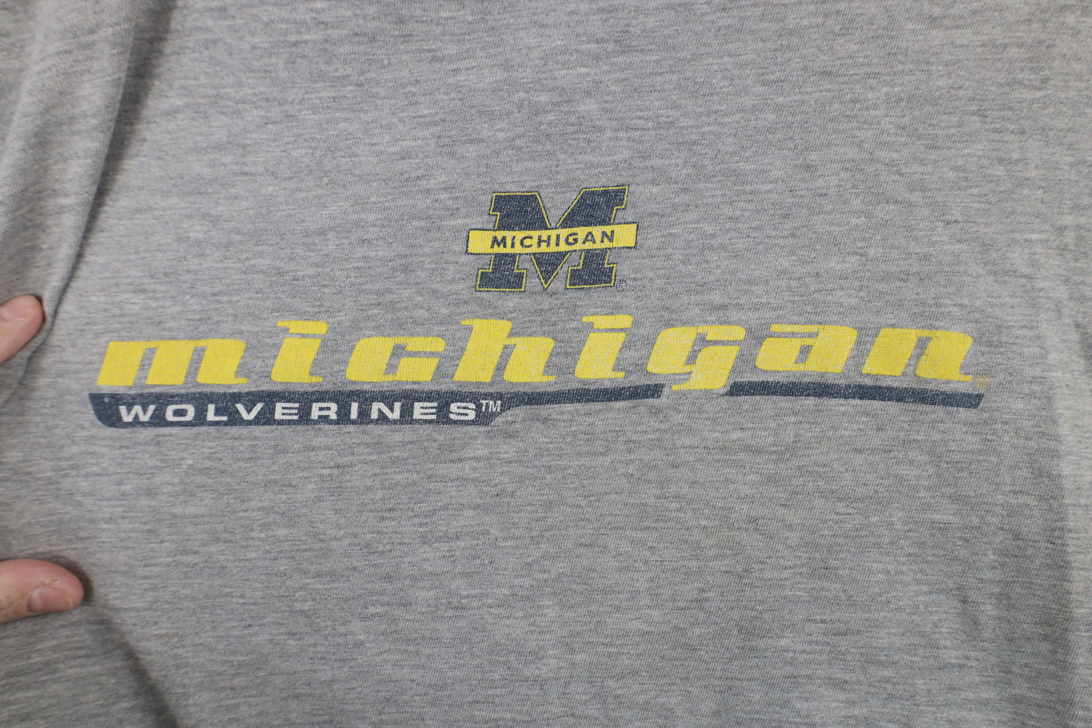 Starter × Vintage Vintage 90s Starter University of Michigan Long T-Shirt Size US XL / EU 56 / 4 - 4 Thumbnail