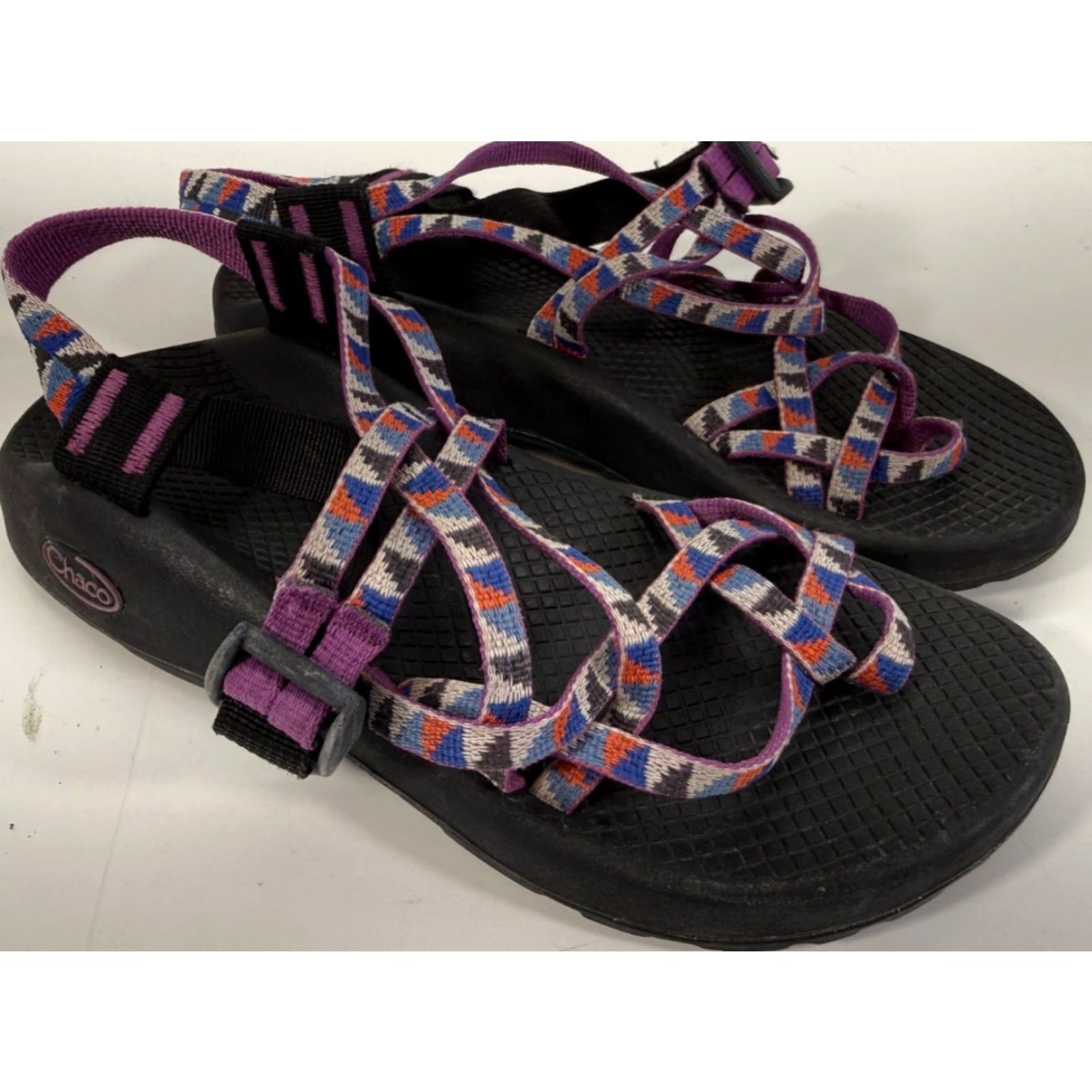 Chaco Chaco Z Cloud ZX2 Trail Hiking Sandals Womens 7 Black Purple Waterproof Toe Loop Shoes Sandal Size US 7 / IT 37 - 2 Thumbnail