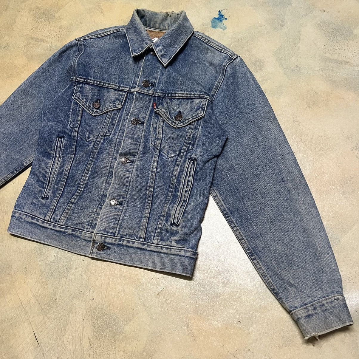 Levi's Vintage Levis Distressed Denim Jacket Size US S / EU 44-46 / 1 - 2 Thumbnail