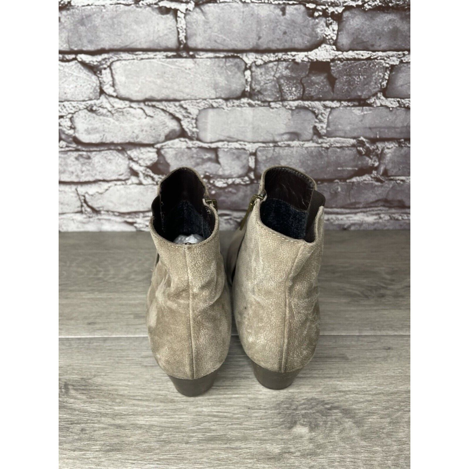 Aquatalia Aquatalia Taupe Suede Leather Side Zip Heel Ankle Booties Wo Size US 10 / IT 40 - 8 Thumbnail