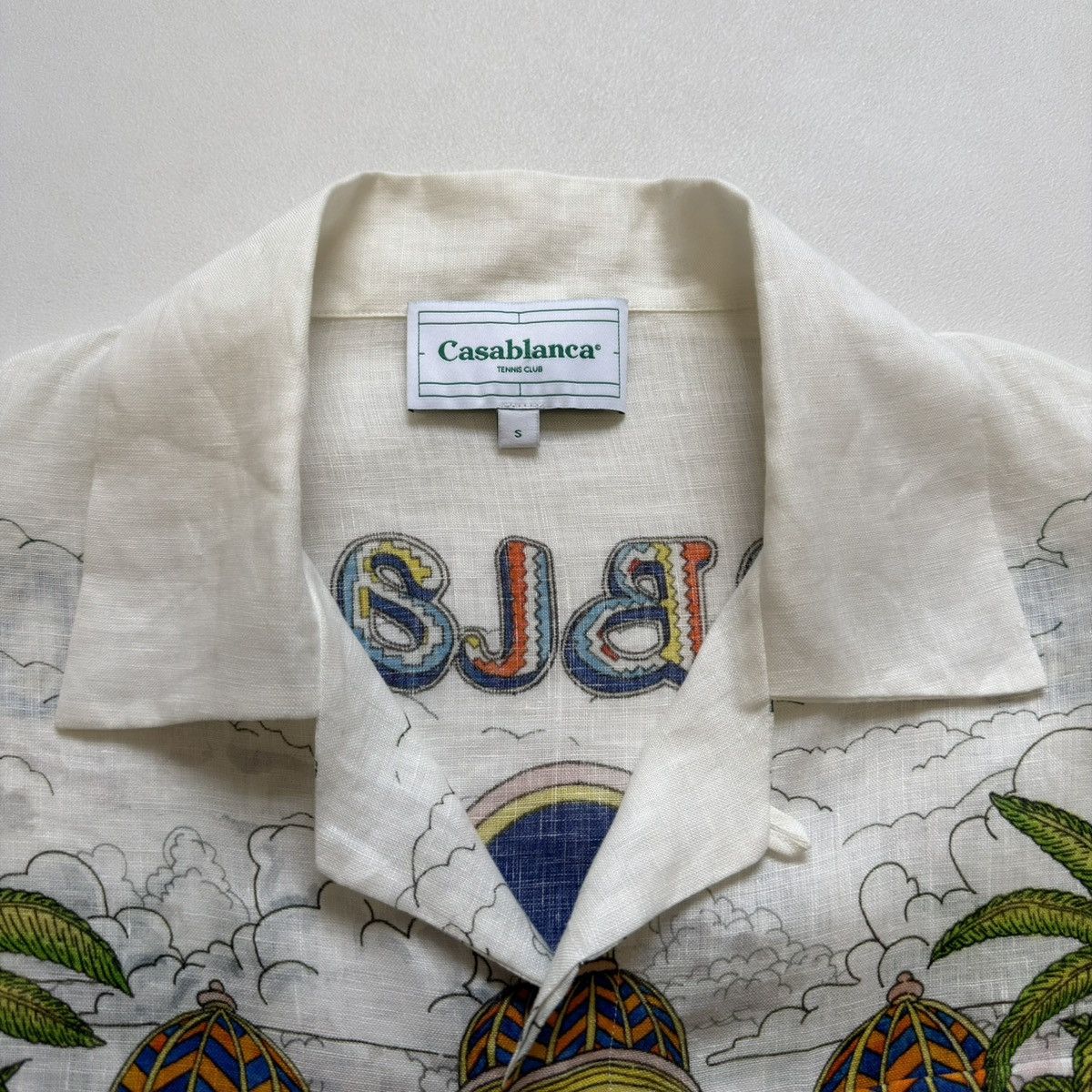 Casablanca ‘Spirit Lake’ Patterned White Linen Shirt Size US S / EU 44-46 / 1 - 4 Thumbnail