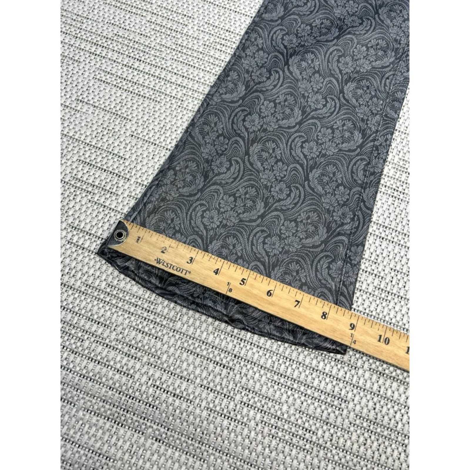 Paige Paige Jeans Womens Flared 25 Gray Logo JC Jacquard High Rise Lou Lou Landscape 25x31 Vintage No N/A Size 42" / US 20 - 4 Thumbnail