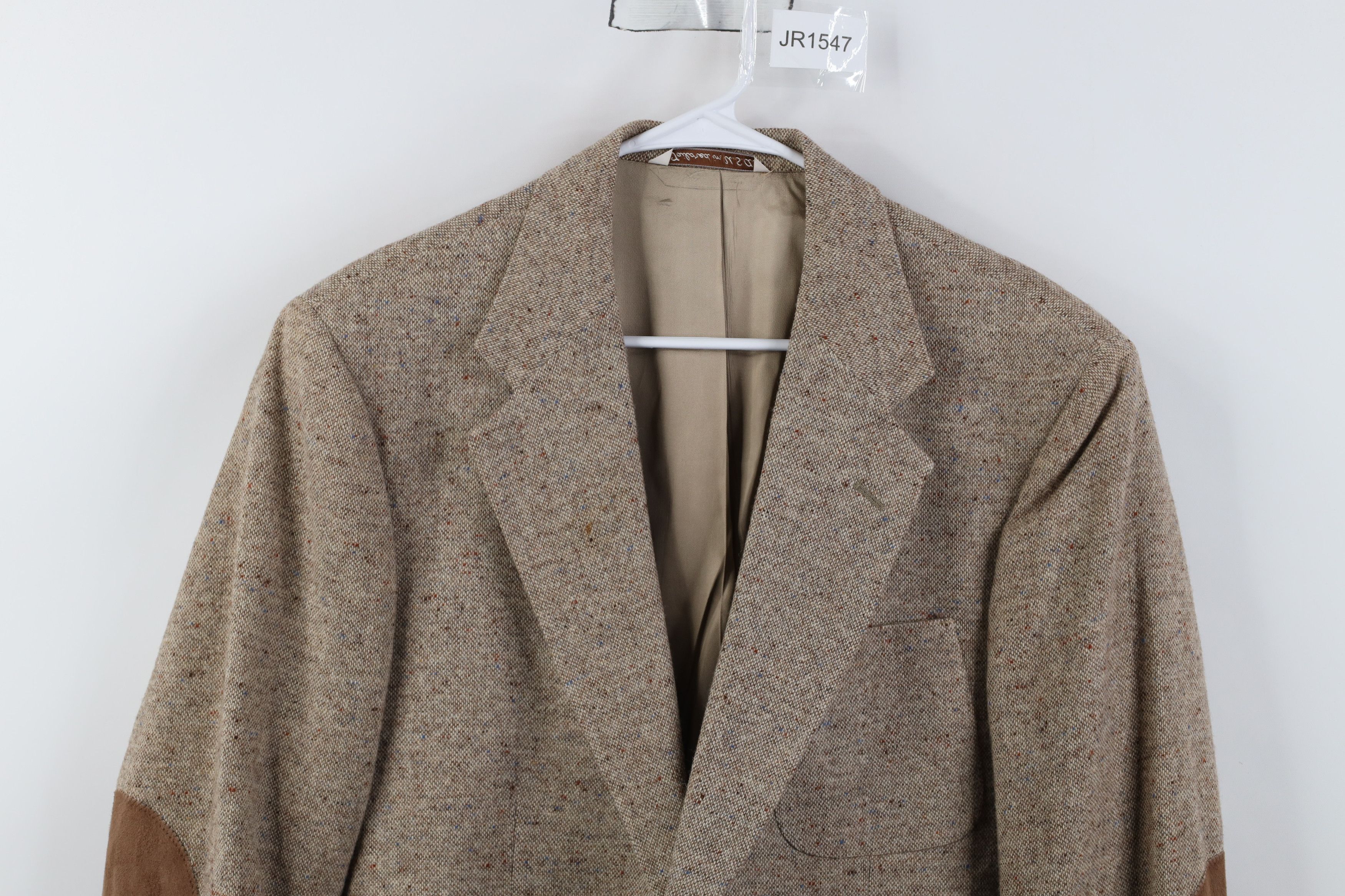 Vintage Vintage 90s Rainbow Atomic Fleck Suede Elbow Patch Jacket Size US XXL / EU 58 / 5 - 2 Thumbnail