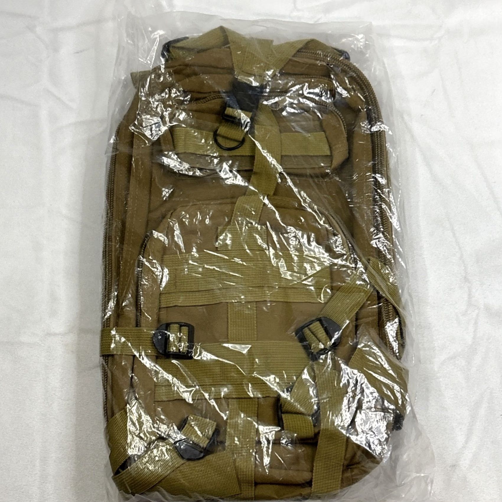 Vintage Unbranded Military Style Tactical Bag Small Hiking Bag Beige Backpack Unisex Adults Small Beige Canvas Nylon NWOT 1990s (if applicable) Mens Womens Size ONE SIZE - 2 Thumbnail